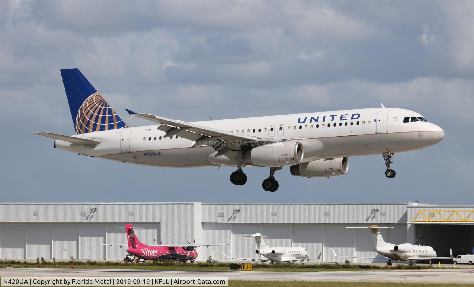 N420UA, 1994 Airbus A320-232 C/N 489, FLL 2019