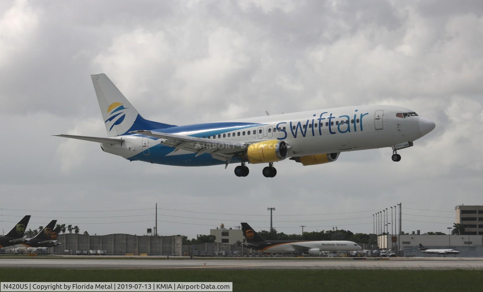 N420US, 1989 Boeing 737-401 C/N 23987, MIA 2019