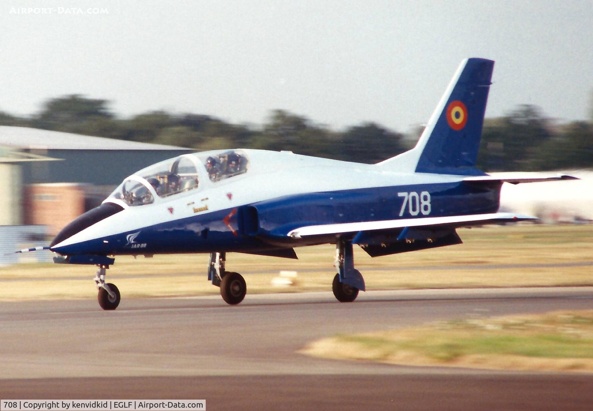 708, IAR IAR-99 Soim C/N Not found 708, At the 1990 Farnborough International Air Show.