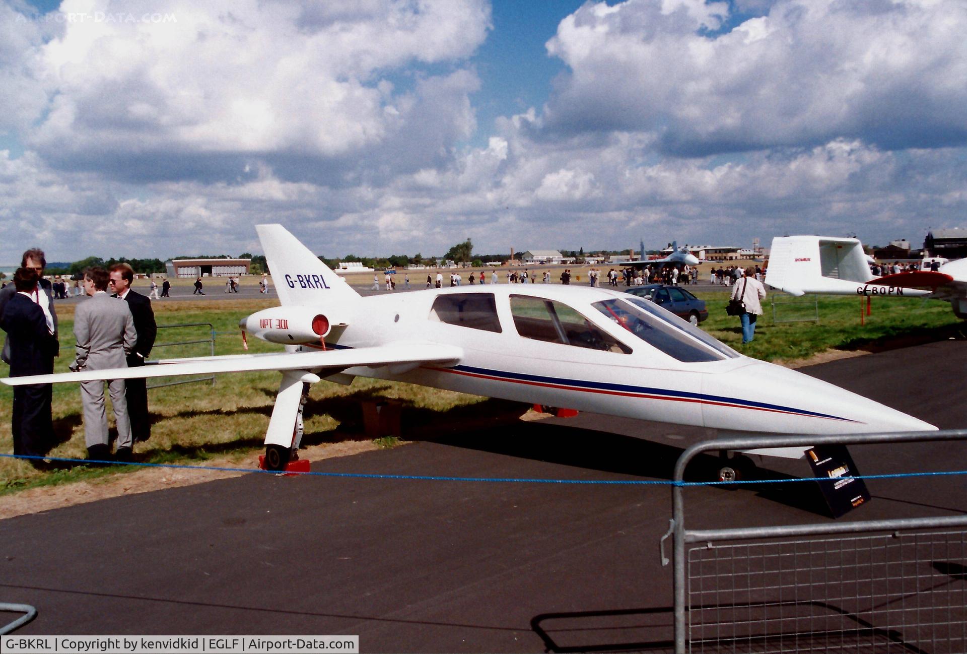 G-BKRL, Chichester-Miles Leopard C/N 001, At the 1990 Farnborough International Air Show.