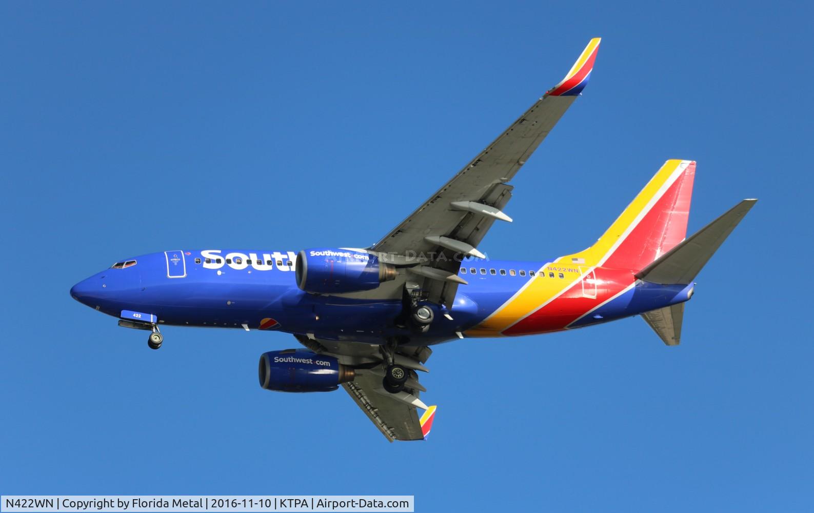 N422WN, 2002 Boeing 737-7H4 C/N 29826, TPA 2016