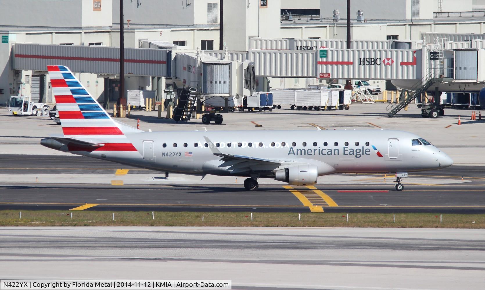 N422YX, 2014 Embraer 175LR (ERJ-170-200LR) C/N 17000387, MIA 2014