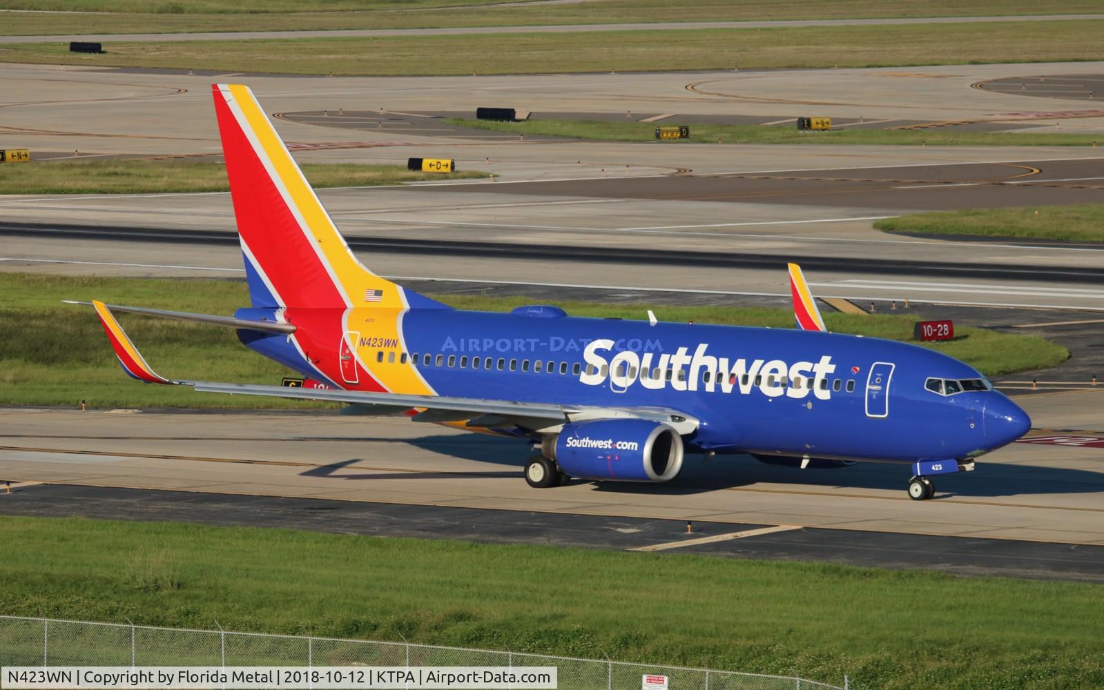 N423WN, 2002 Boeing 737-7H4 C/N 29827, TPA 2018