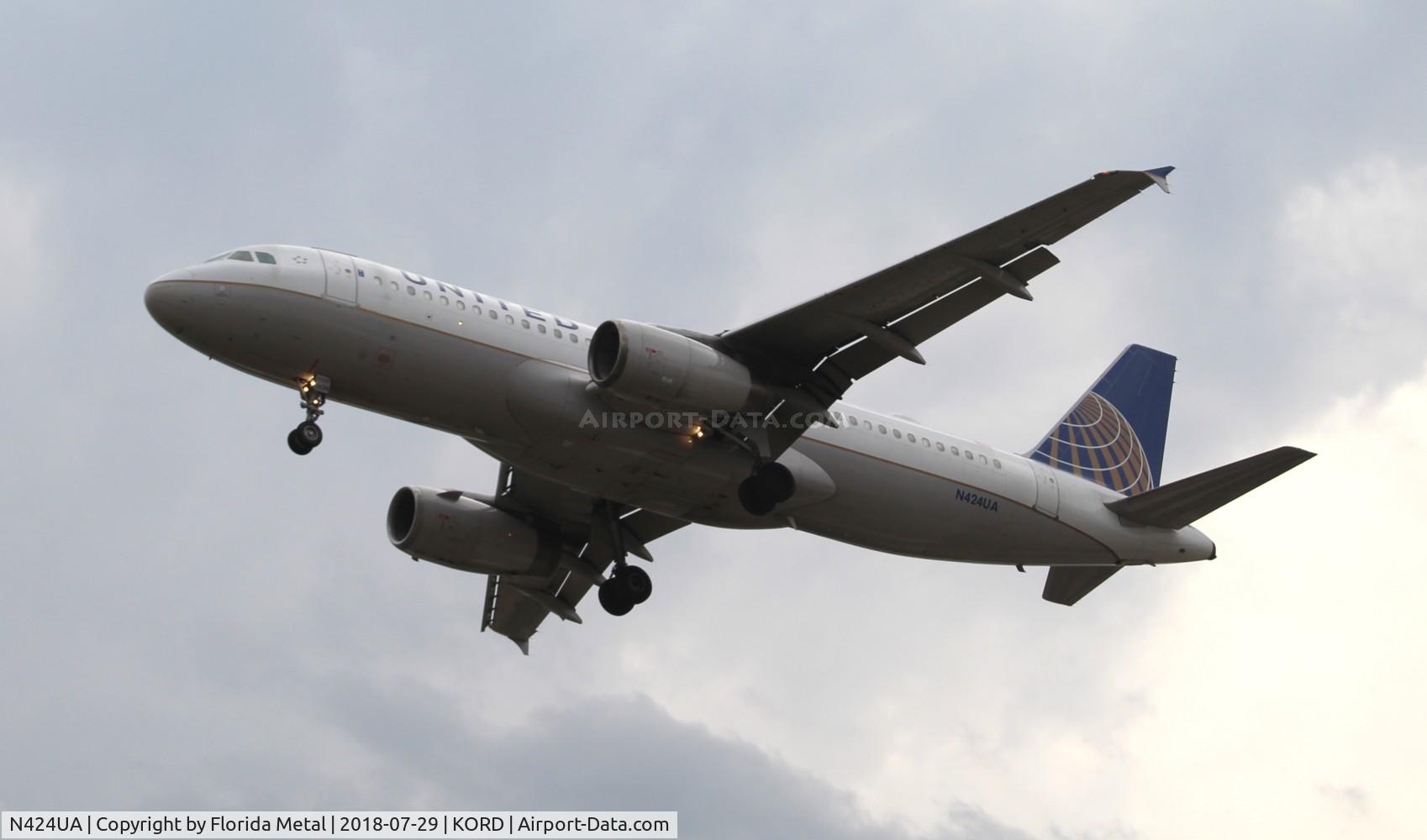 N424UA, 1995 Airbus A320-232 C/N 506, ORD 2018