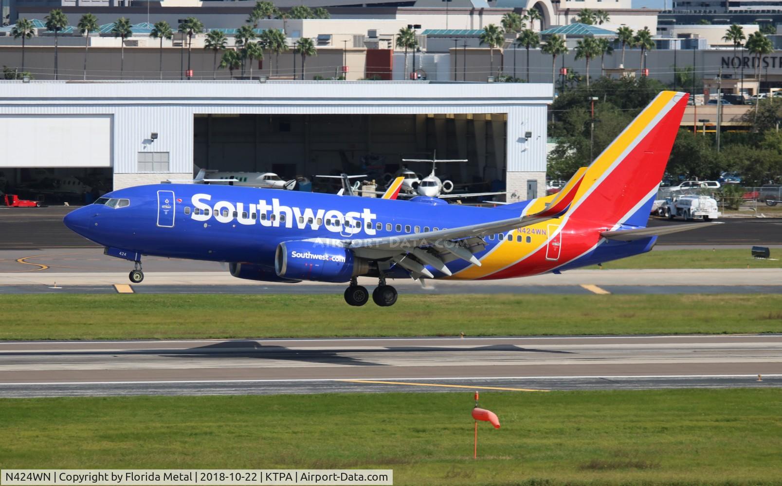 N424WN, 2002 Boeing 737-7H4 C/N 29828, TPA 2018