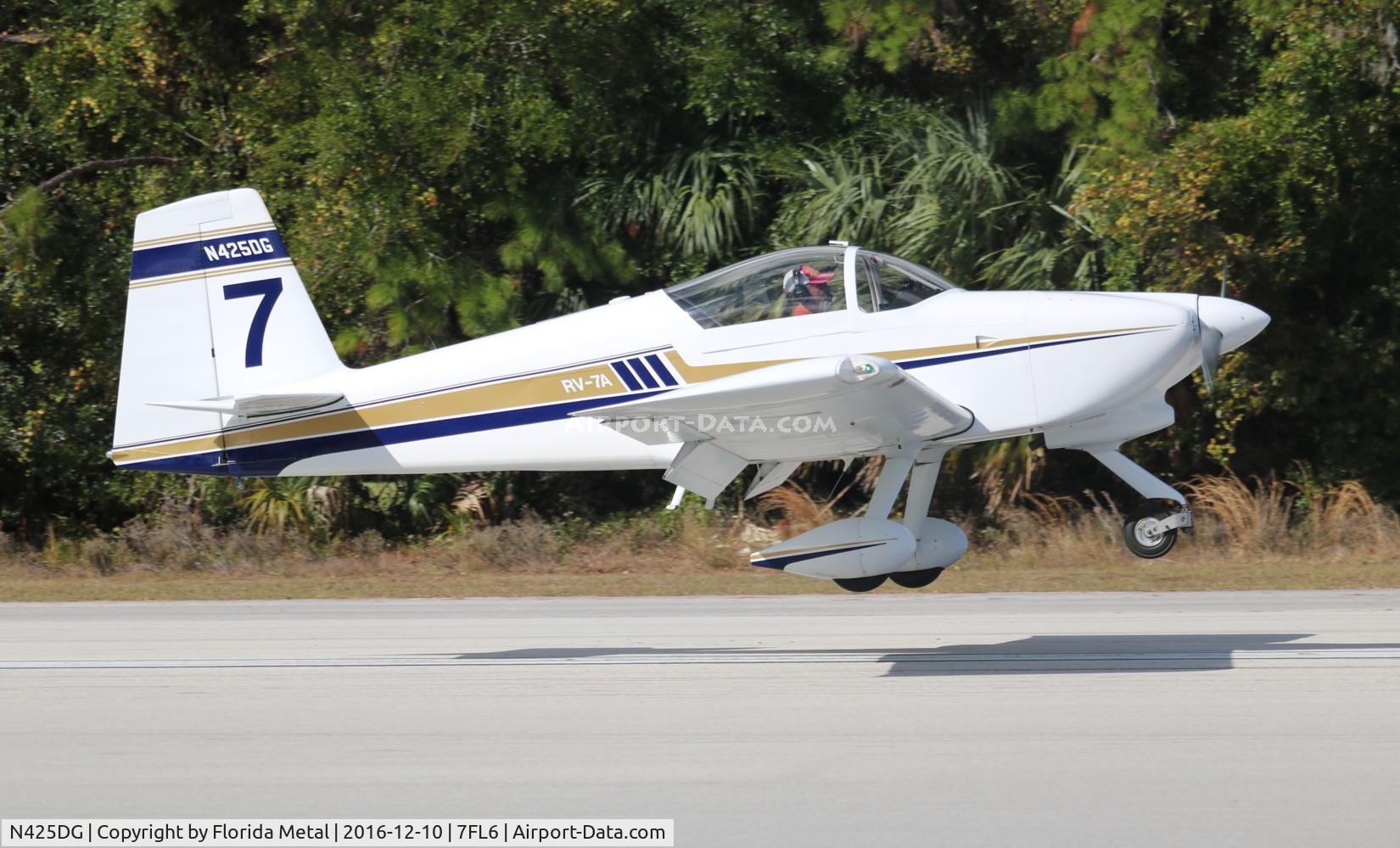 N425DG, 2007 Vans RV-7A C/N 71782, Spruce Creek 2016