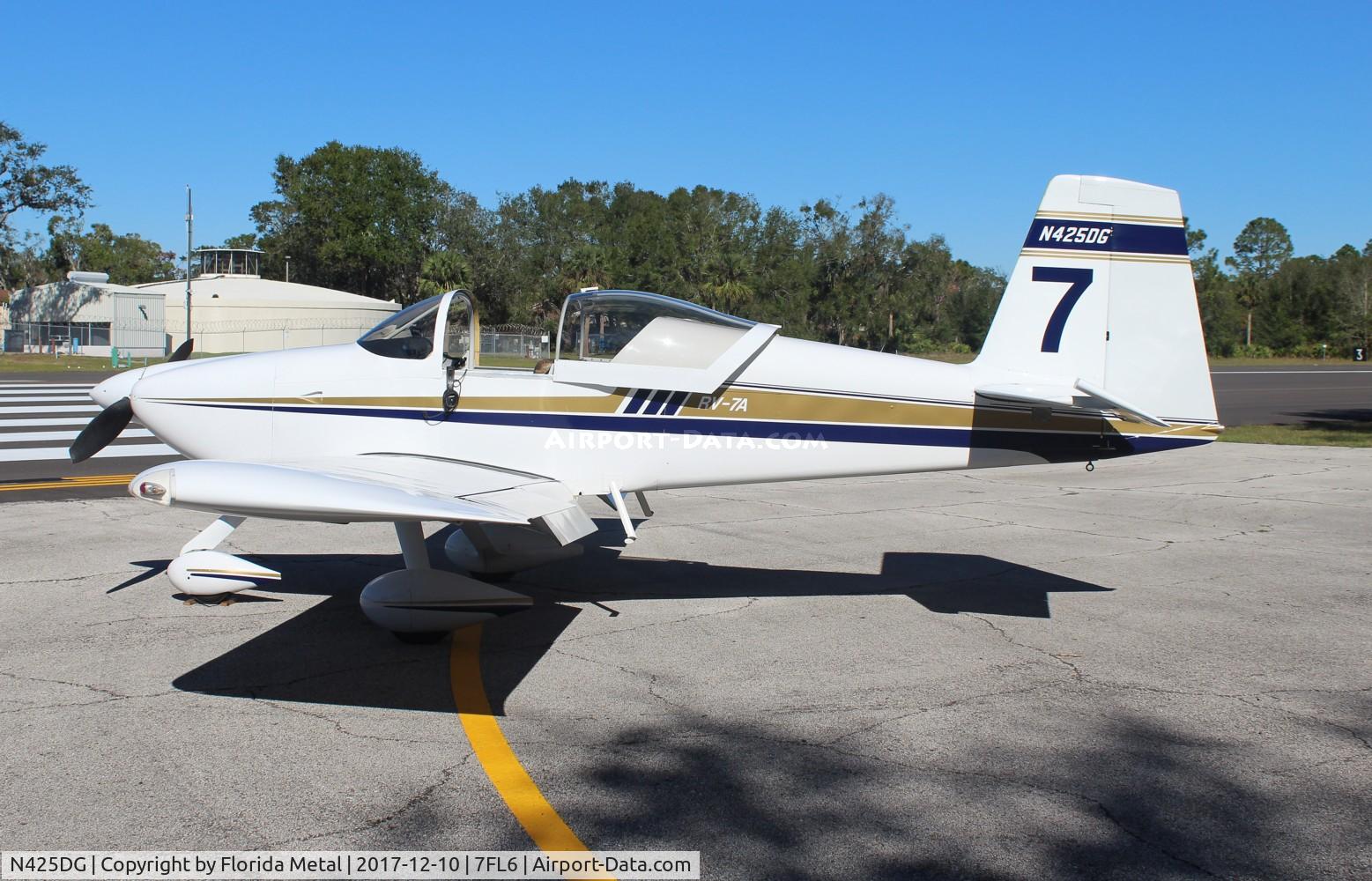 N425DG, 2007 Vans RV-7A C/N 71782, Spruce Creek 2017