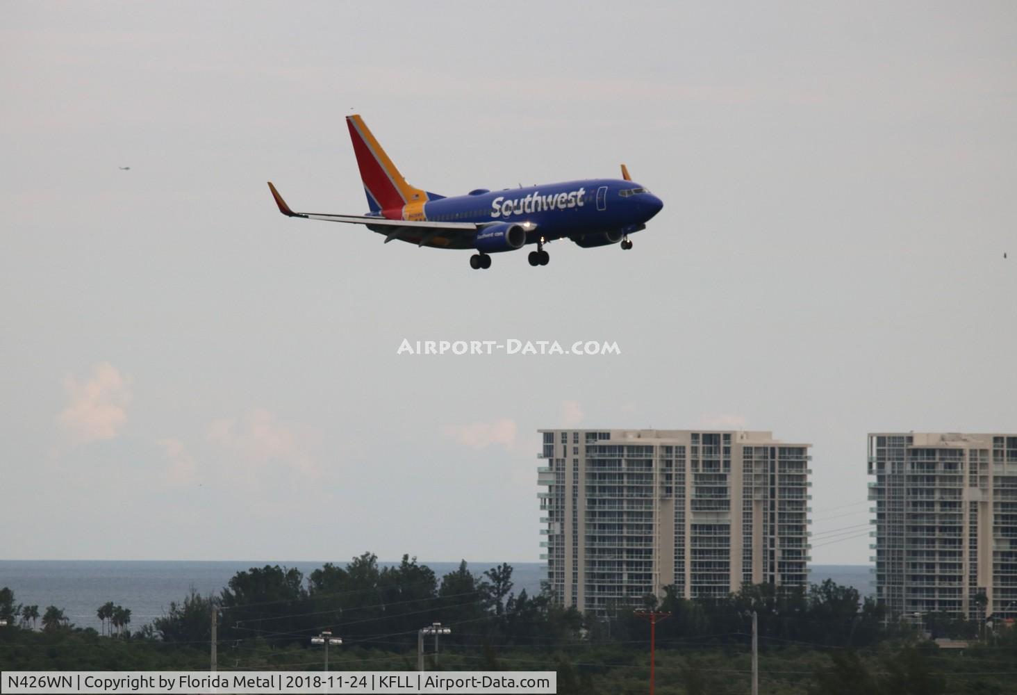 N426WN, 2002 Boeing 737-7H4 C/N 29830, FLL 2018