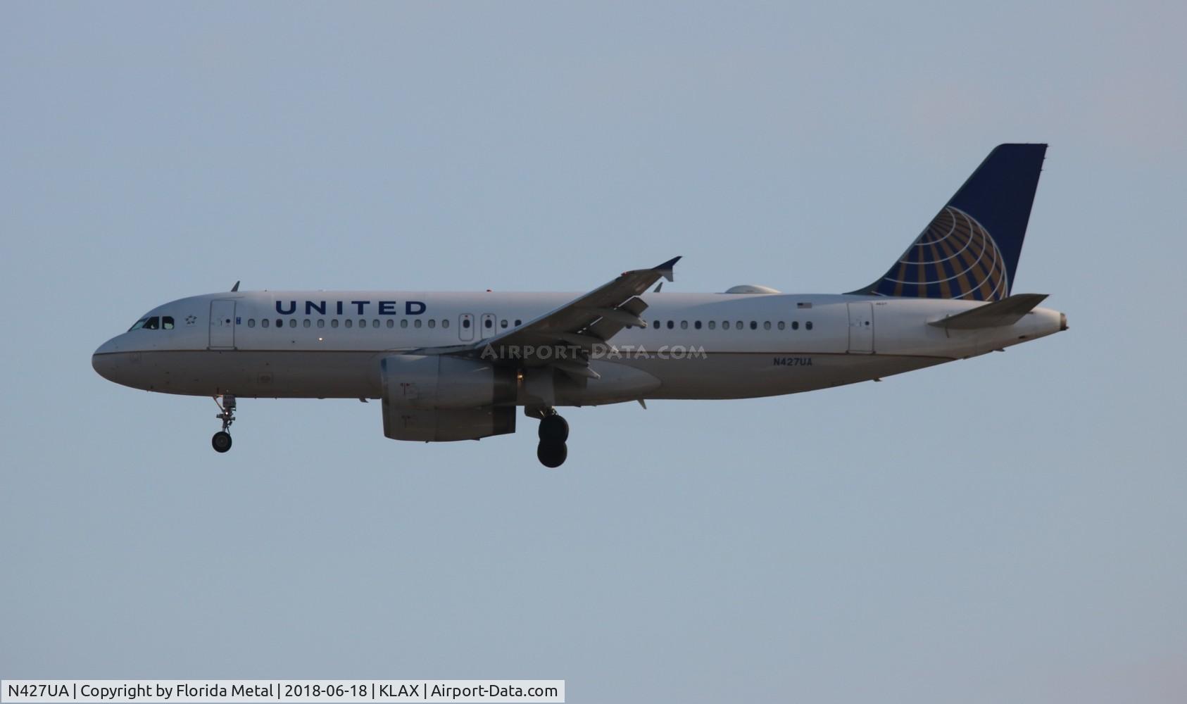 N427UA, 1995 Airbus A320-232 C/N 512, LAX 2018