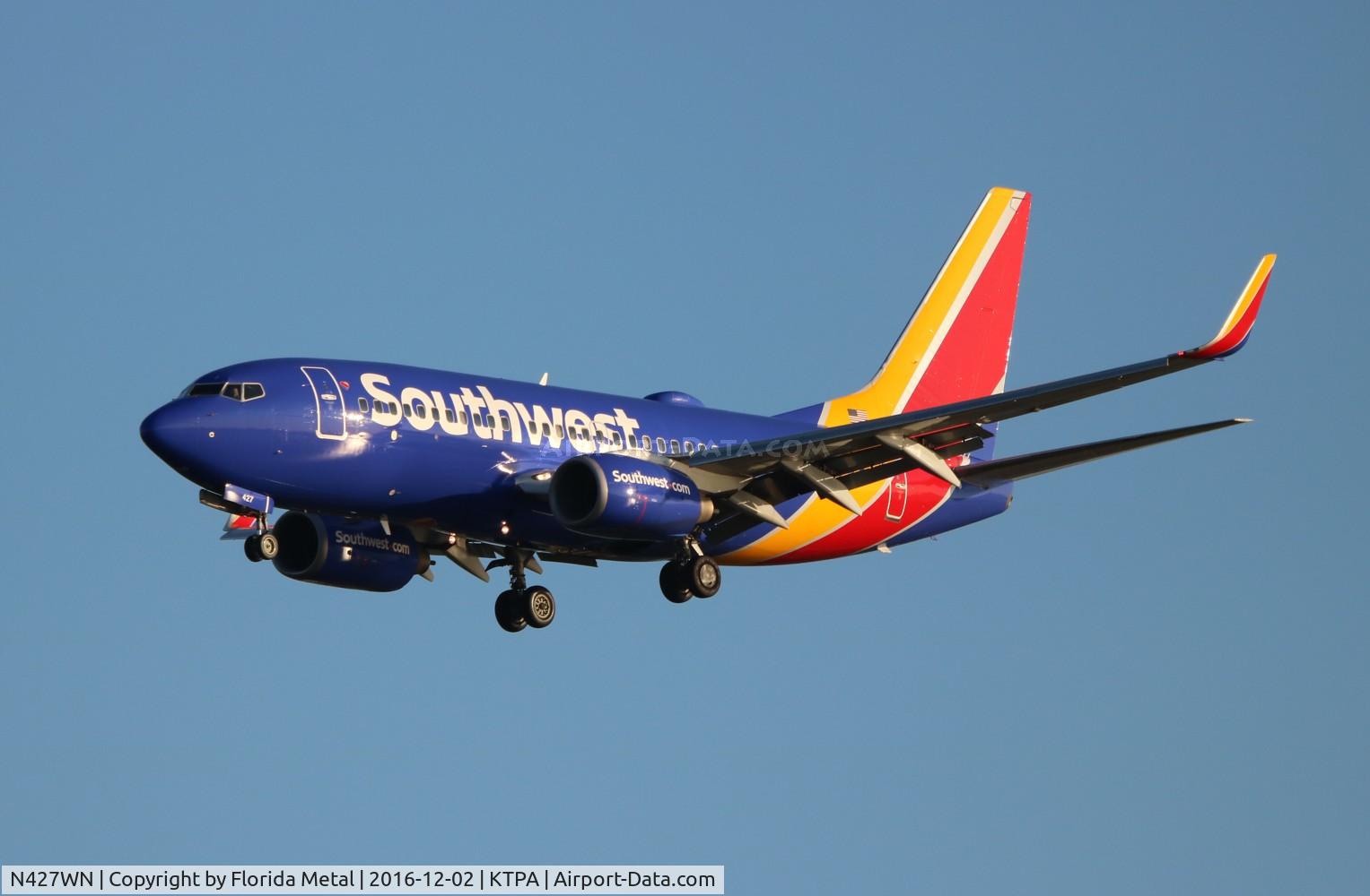 N427WN, 2002 Boeing 737-7H4 C/N 29831, TPA 2016