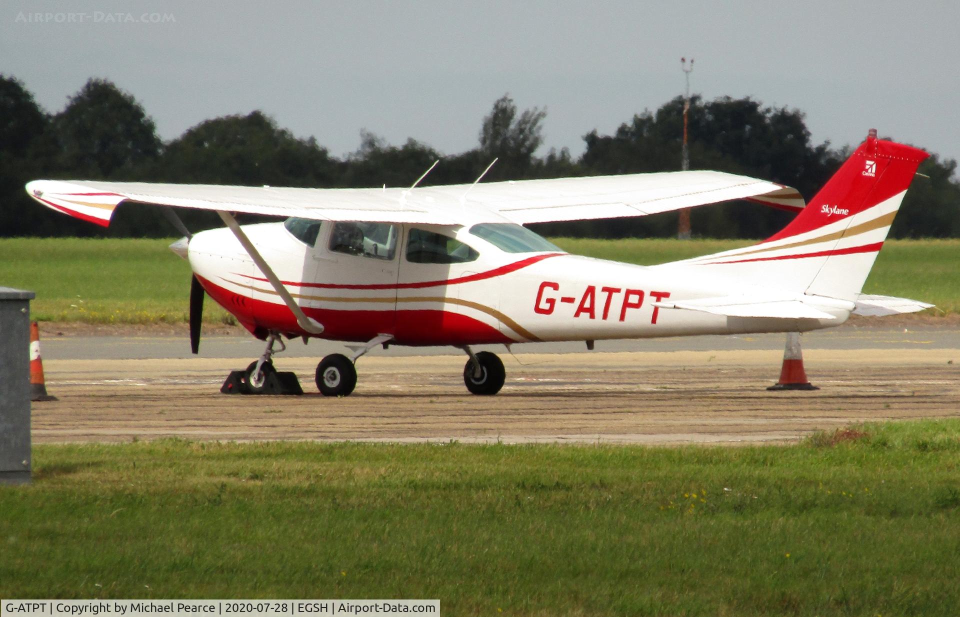G-ATPT, 1966 Cessna 182J Skylane C/N 182-57056, Parked on Stand 7 on a visit from Elstree (EGTR).