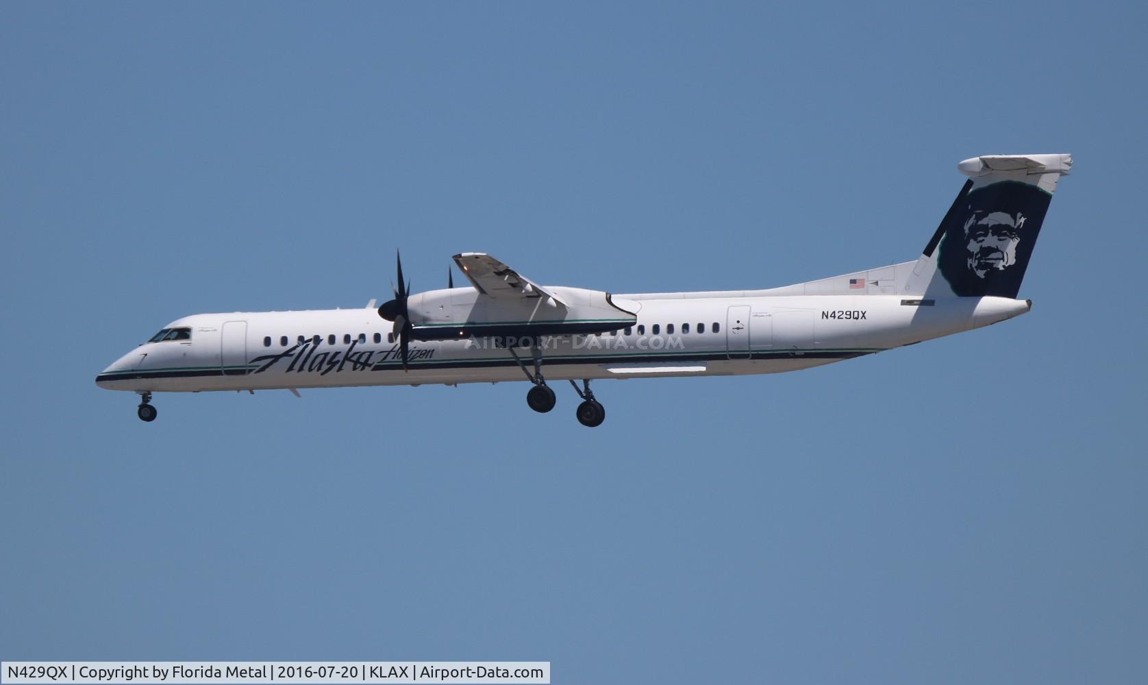 N429QX, 2007 De Havilland Canada DHC-8-402 Dash 8 C/N 4161, LAX 2016