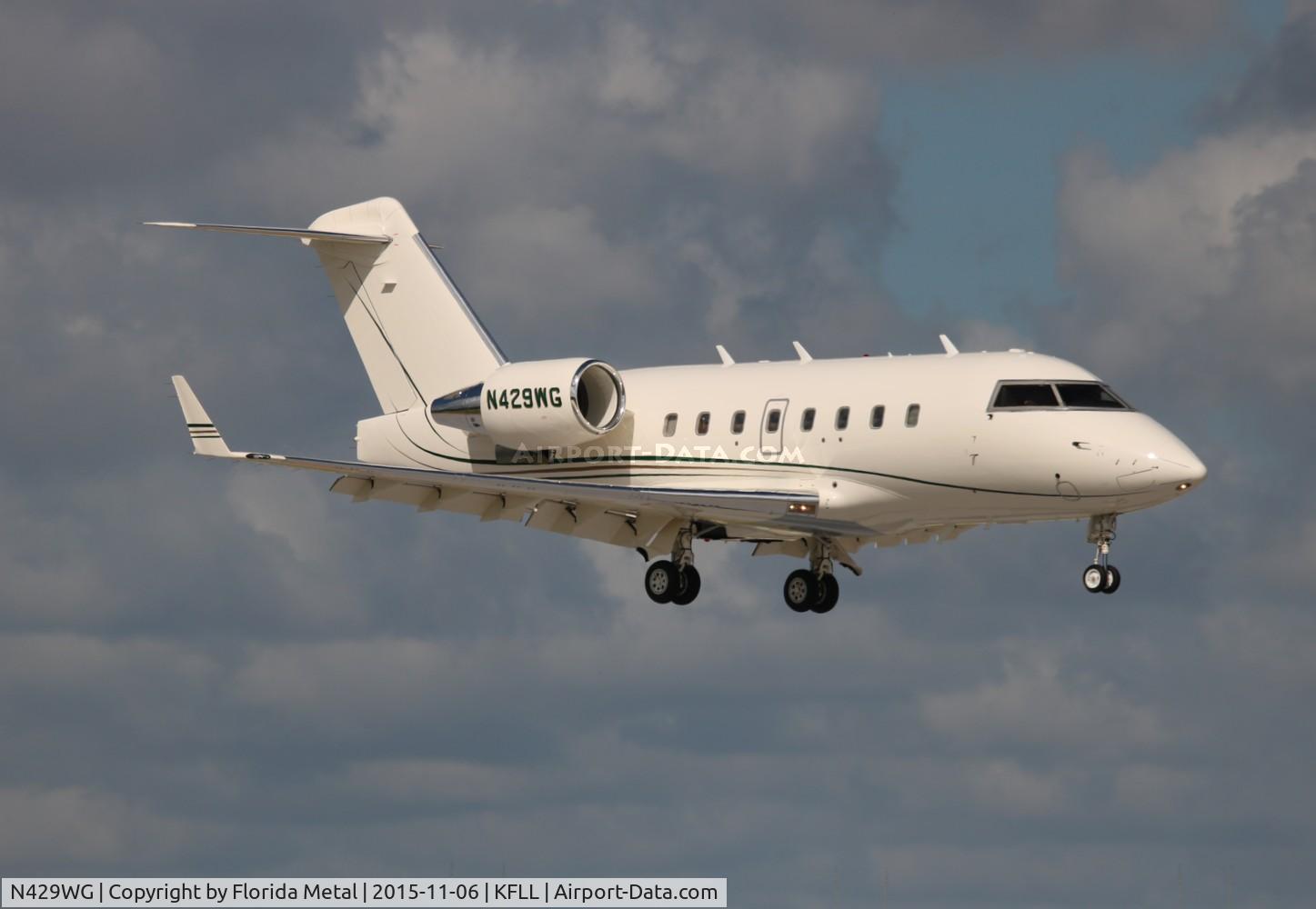 N429WG, 1997 Bombardier Challenger 604 (CL-600-2B16) C/N 5341, FLL 2015
