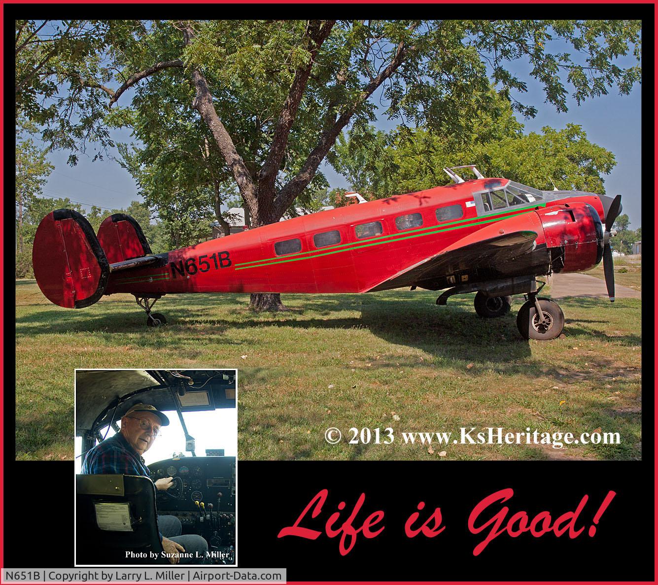 N651B, 1949 Beech D18S C/N A-478, My wife and I photographed this aircraft in 2013.