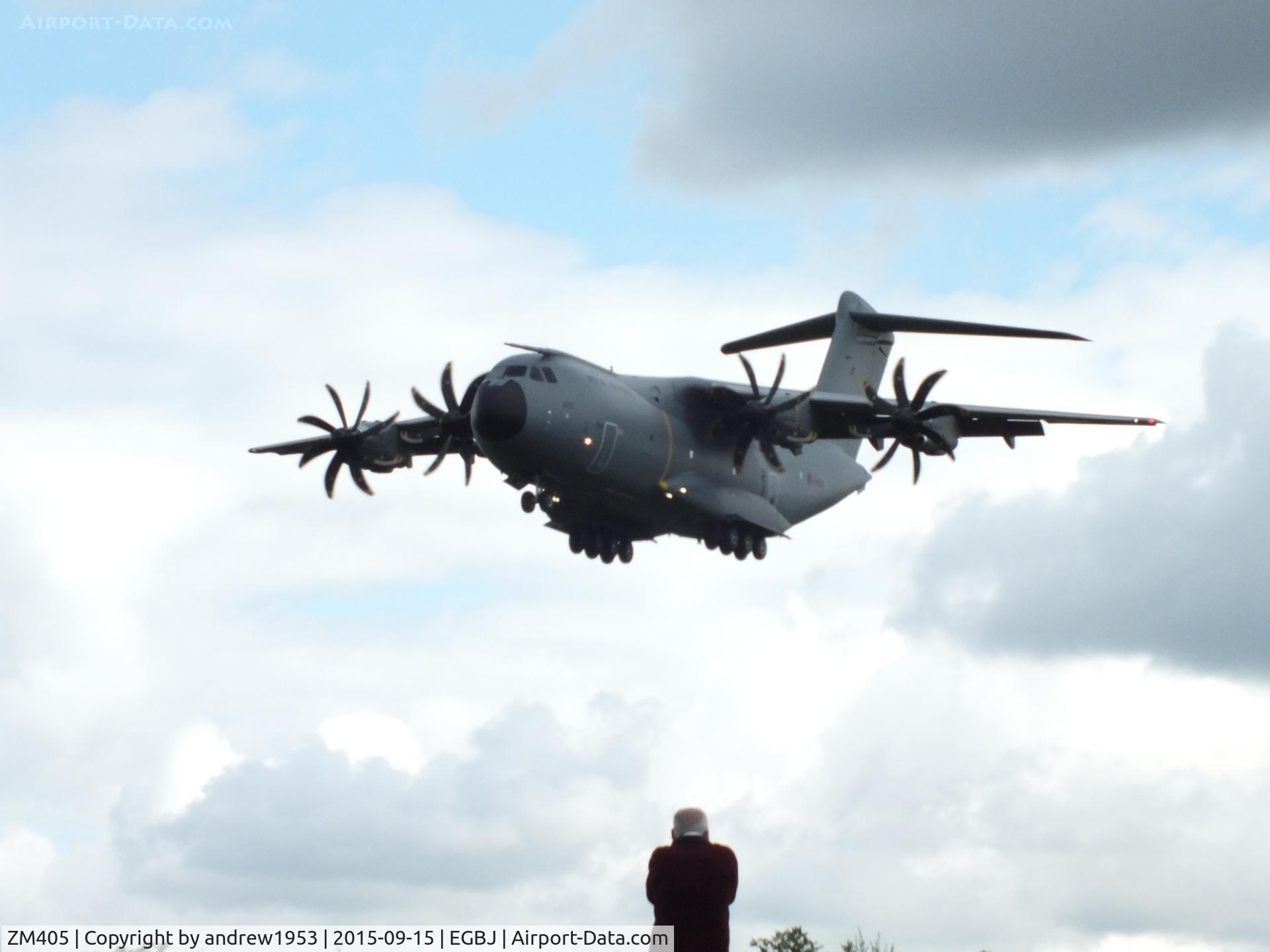 ZM405, 2015 Airbus A400M Atlas C.1 C/N 024, ZM405 at Gloucestershire Airport.