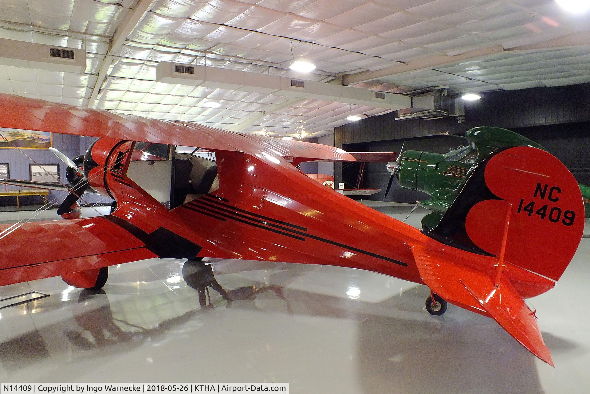 N14409, 1934 Beech B17L C/N 21, Beechcraft B17L Staggerwing at the Beechcraft Heritage Museum, Tullahoma TN