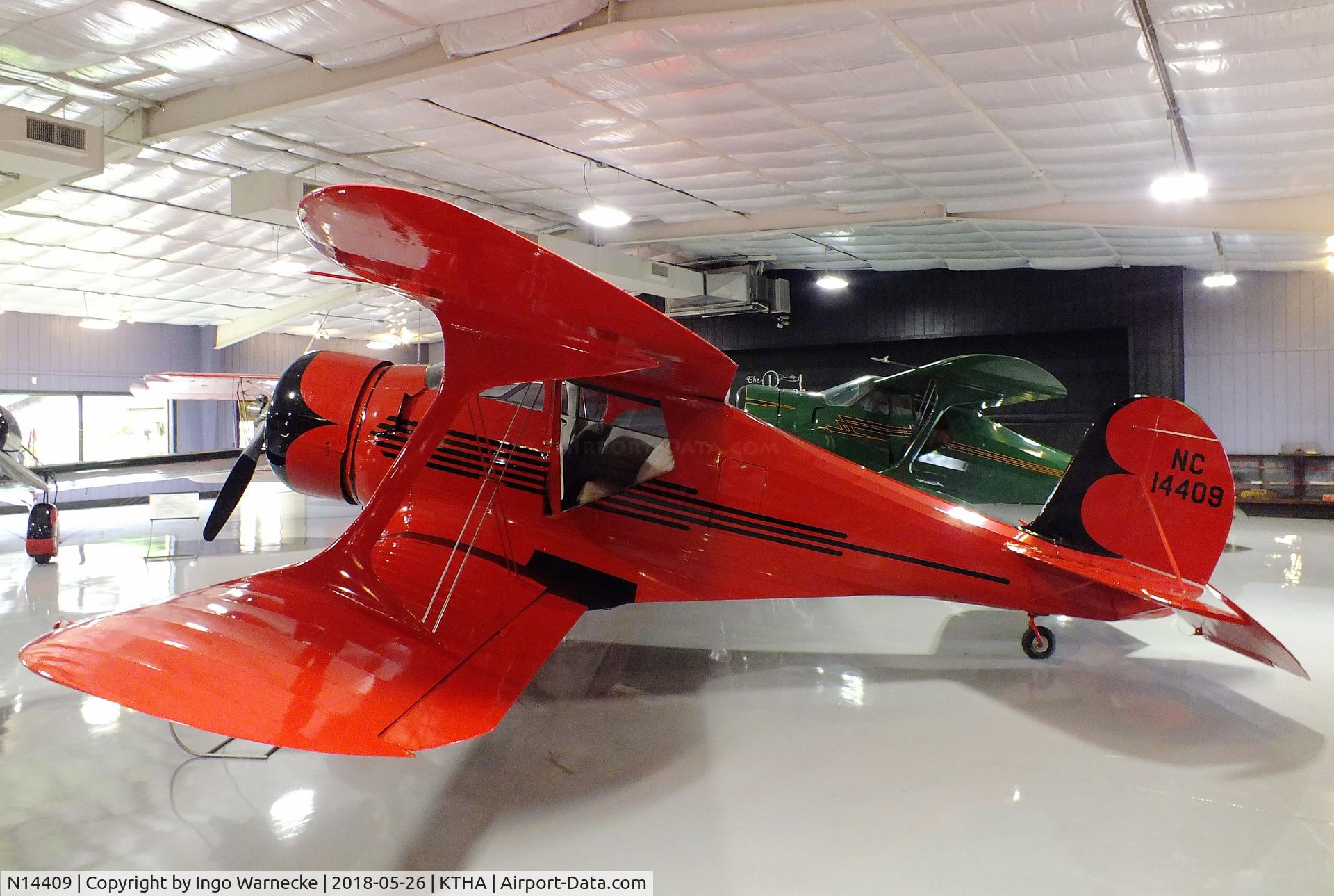 N14409, 1934 Beech B17L C/N 21, Beechcraft B17L Staggerwing at the Beechcraft Heritage Museum, Tullahoma TN