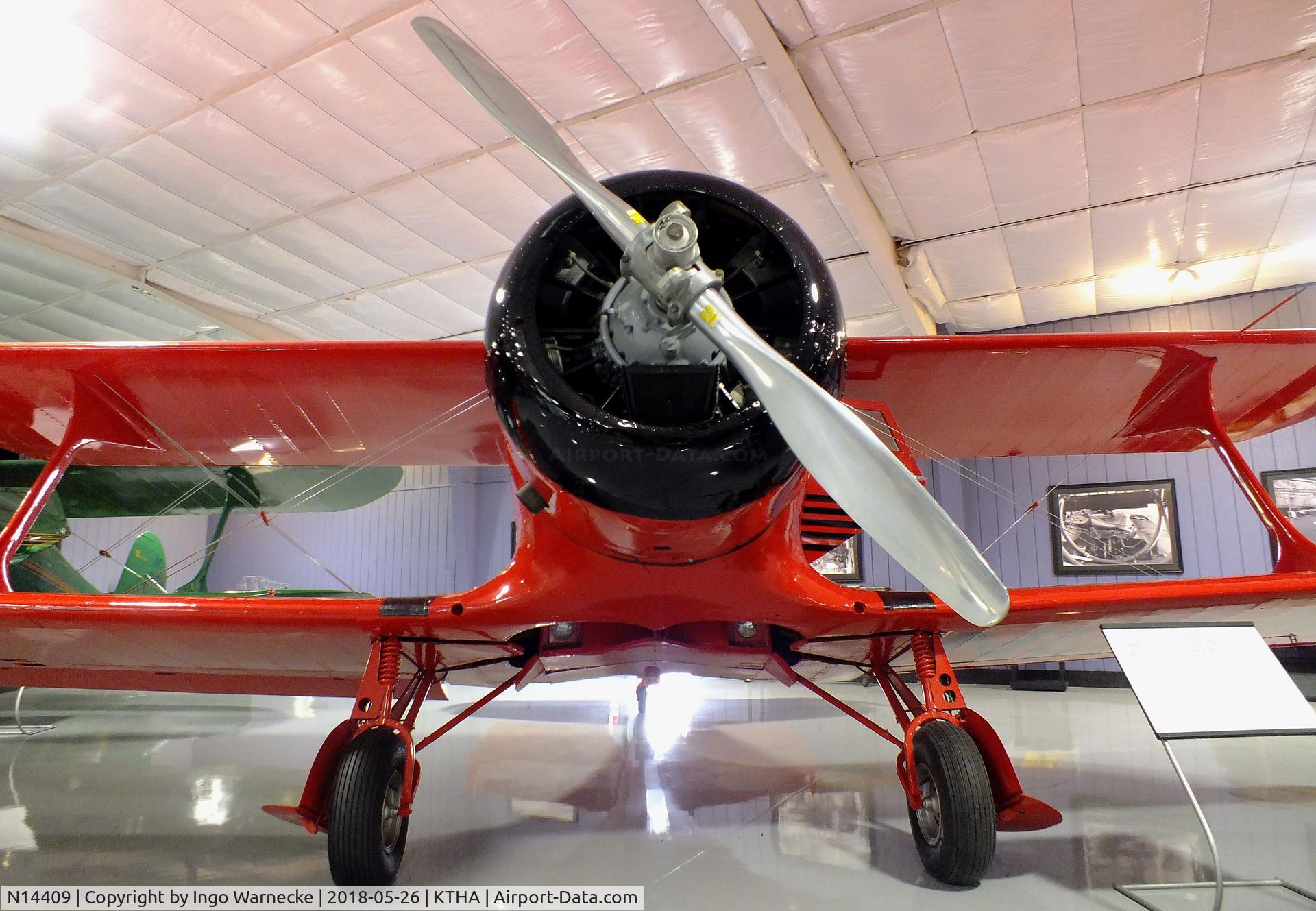 N14409, 1934 Beech B17L C/N 21, Beechcraft B17L Staggerwing at the Beechcraft Heritage Museum, Tullahoma TN