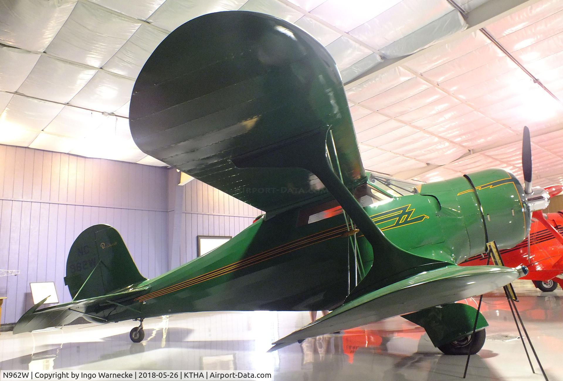 N962W, 1936 Beech C17L C/N 100, Beechcraft C17L Staggerwing at the Beechcraft Heritage Museum, Tullahoma TN