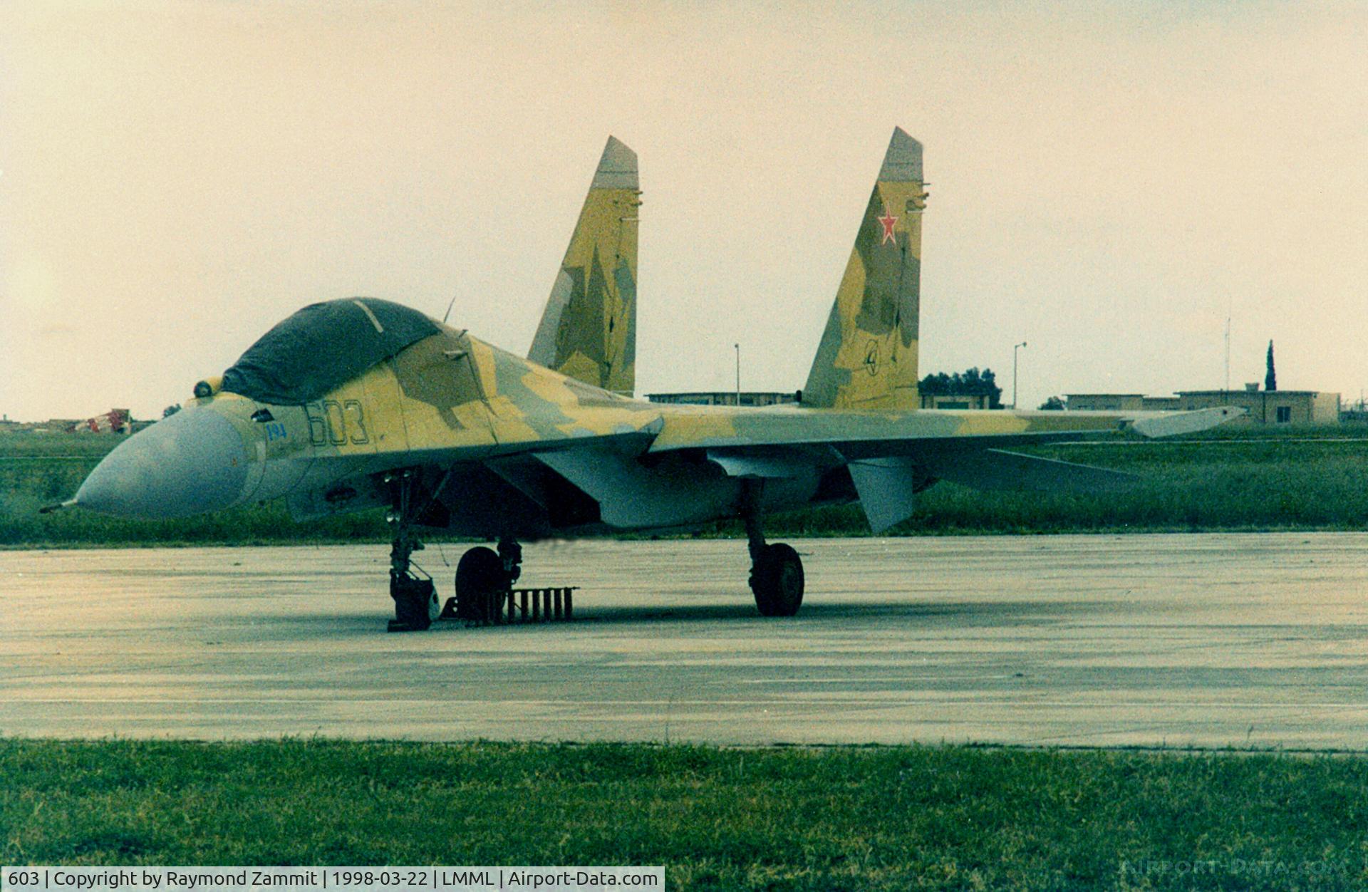 603, Sukhoi 30MK Flanker C/N 79371010101, Sukhoi 30MK Flanker 603 Russian Air Force