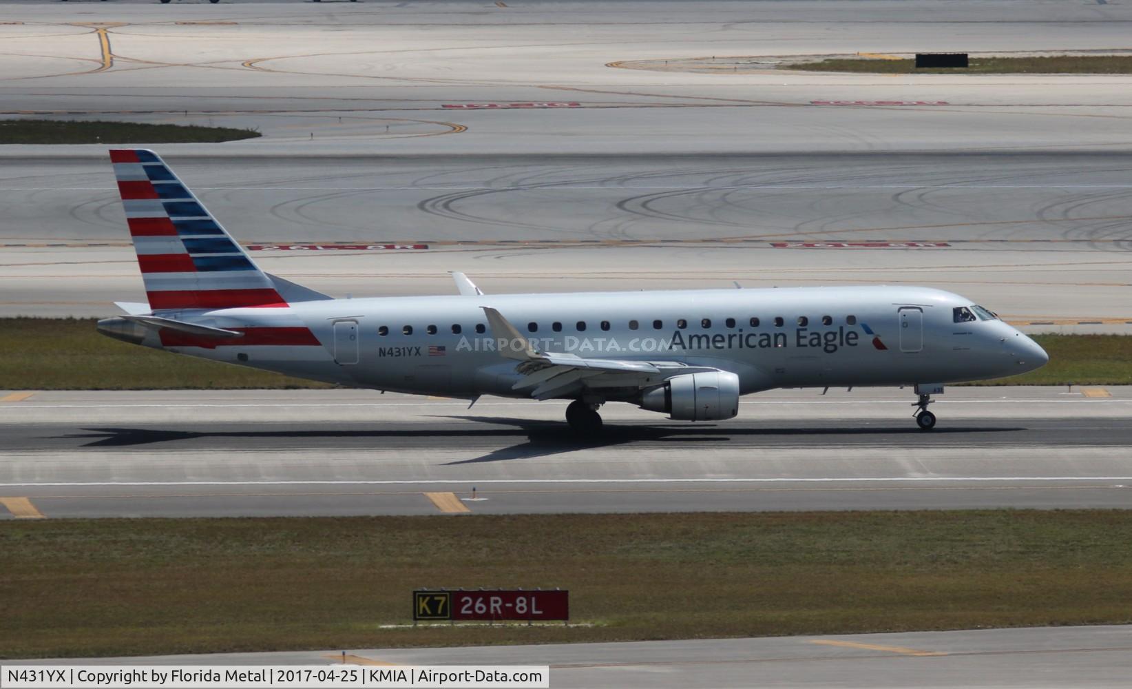 N431YX, 2014 Embraer 175LR (ERJ-170-200LR) C/N 17000413, MIA 2017