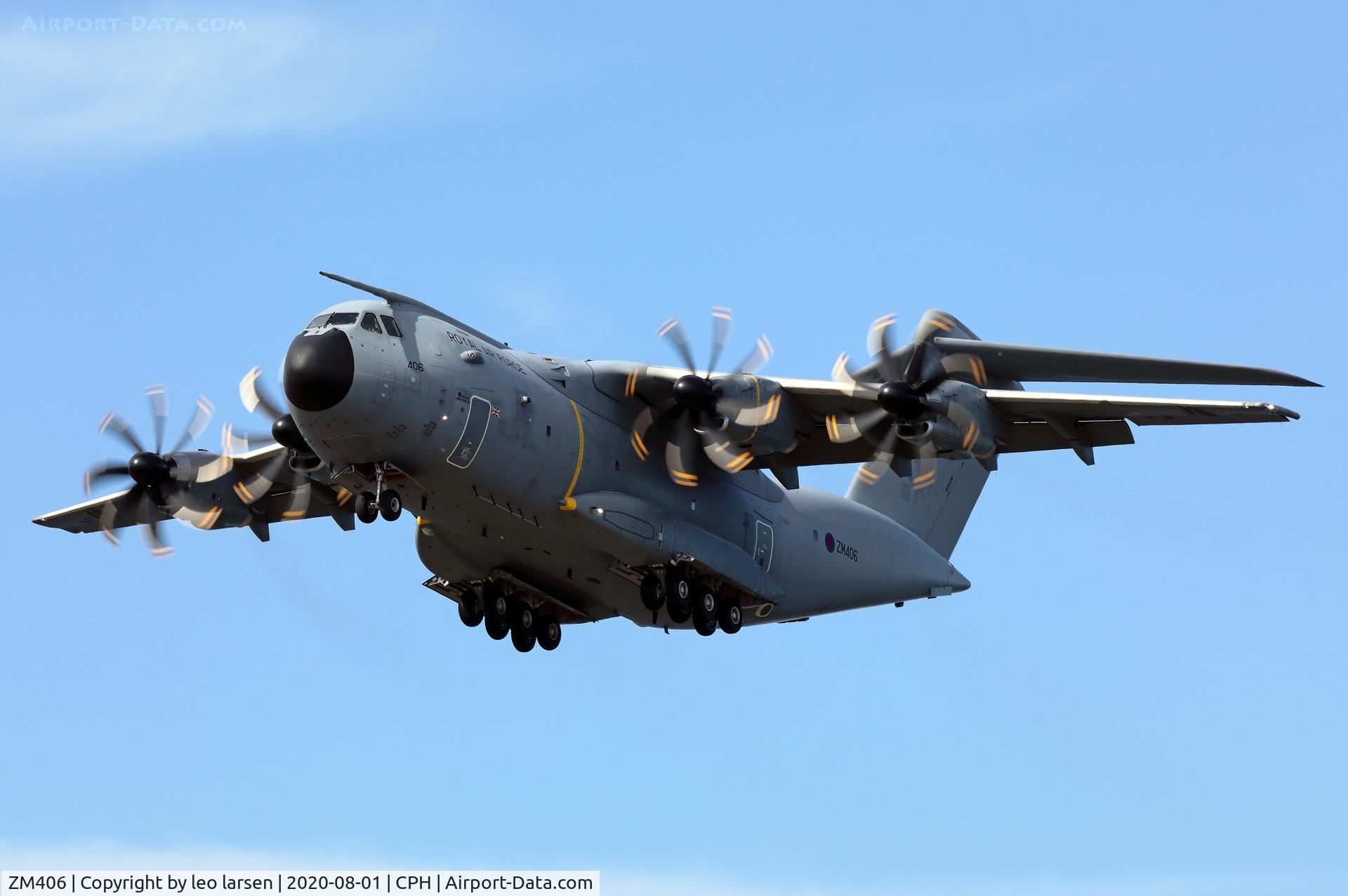 ZM406, 2015 Airbus A400M Atlas C.1 C/N 025, Copenhagen 1.8.2020 making a Go Around.