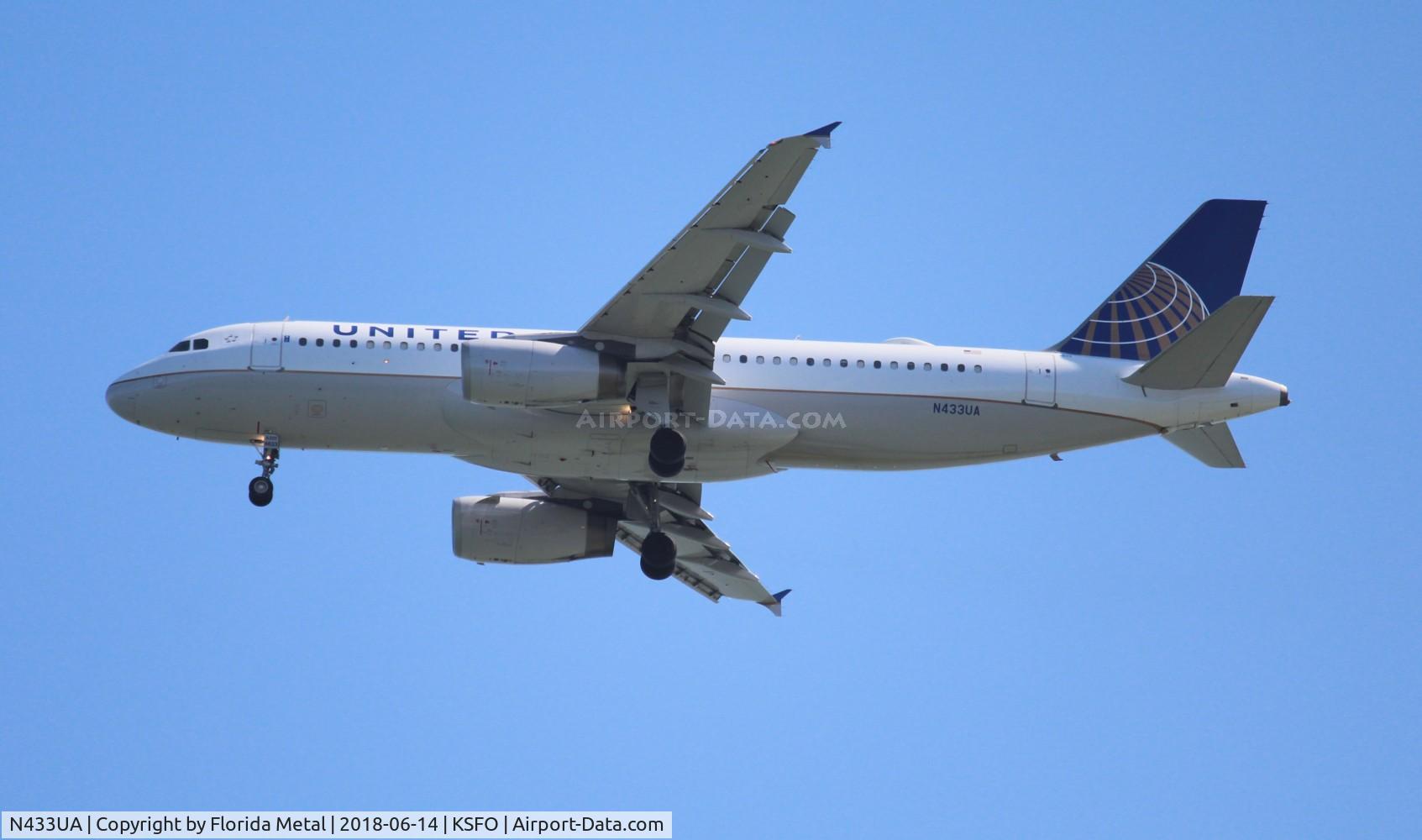 N433UA, 1996 Airbus A320-232 C/N 589, SFO 2018
