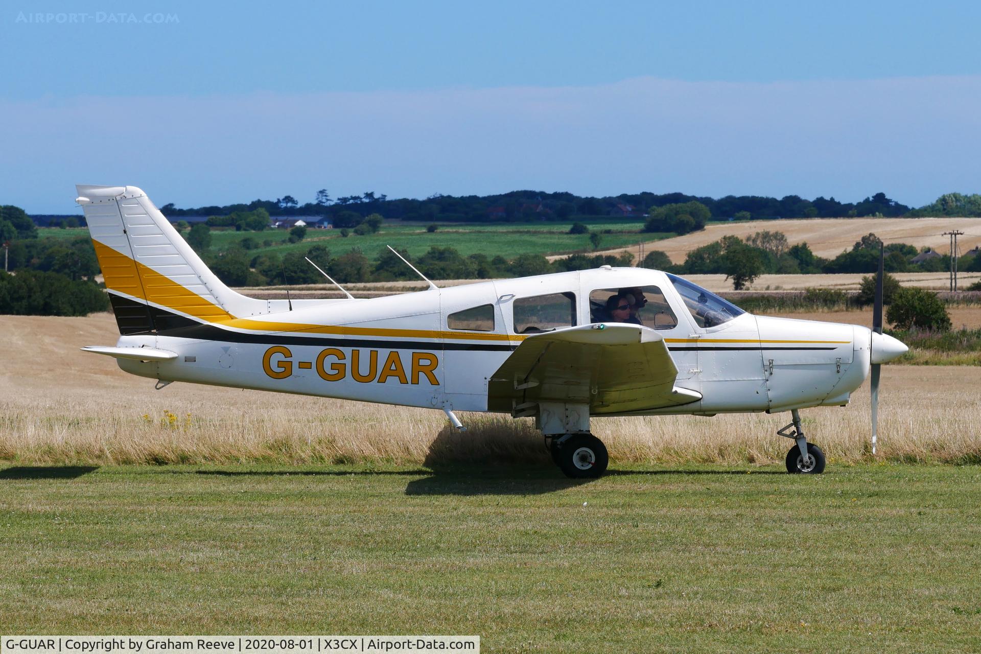 G-GUAR, 1978 Piper PA-28-161 Warrior II C/N 28-7816576, Just landed at Norhtrepps.