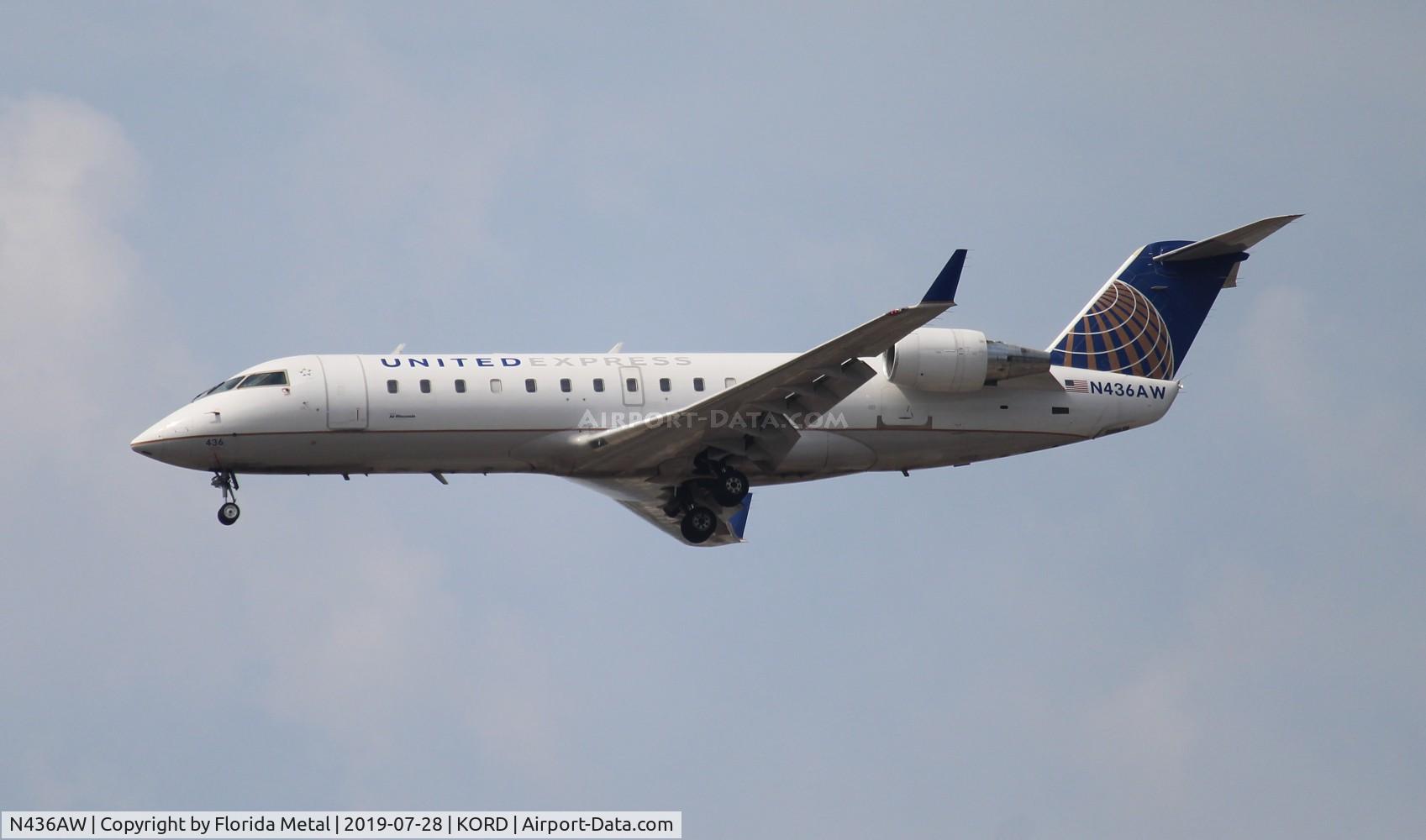N436AW, 2002 Bombardier CRJ-200LR (CL-600-2B19) C/N 7734, ORD 2019