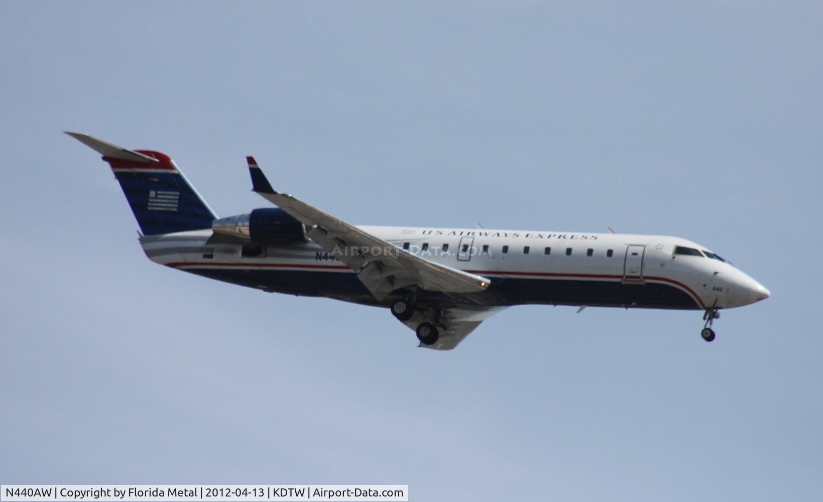 N440AW, 2003 Bombardier CRJ-200LR (CL-600-2B19) C/N 7766, DTW 2012