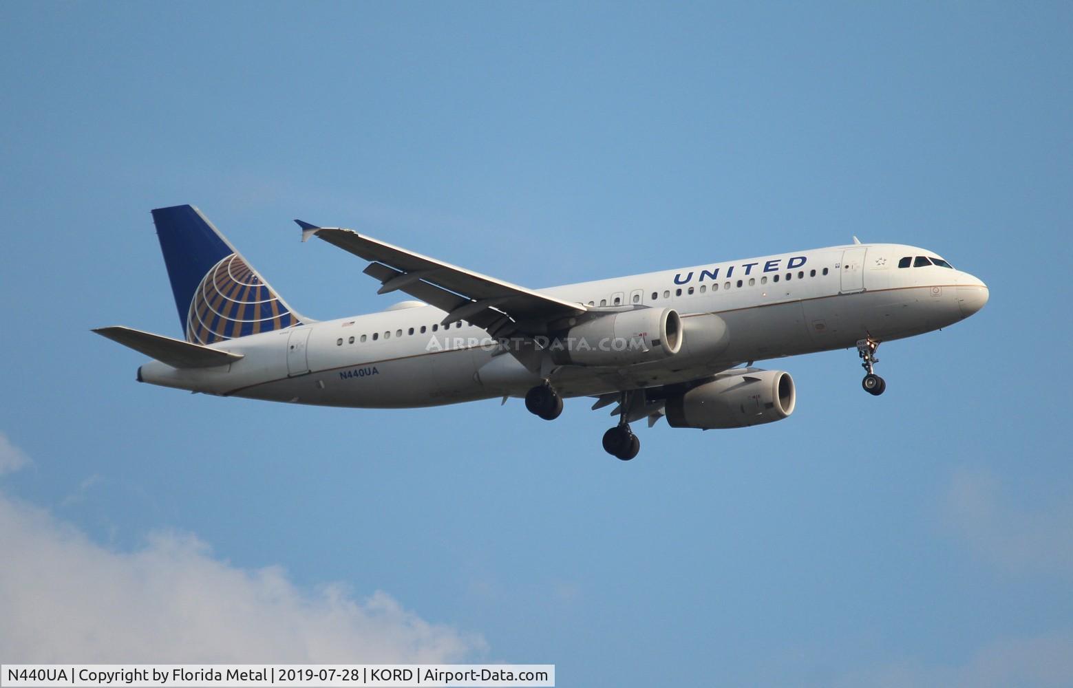 N440UA, 1997 Airbus A320-232 C/N 702, ORD 2019