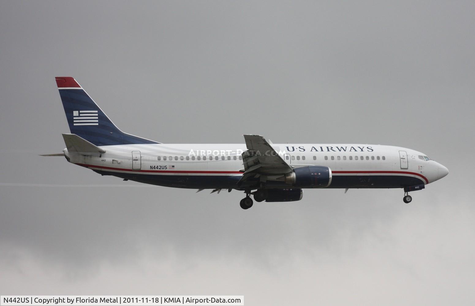 N442US, 1990 Boeing 737-4B7 C/N 24841, MIA 2011