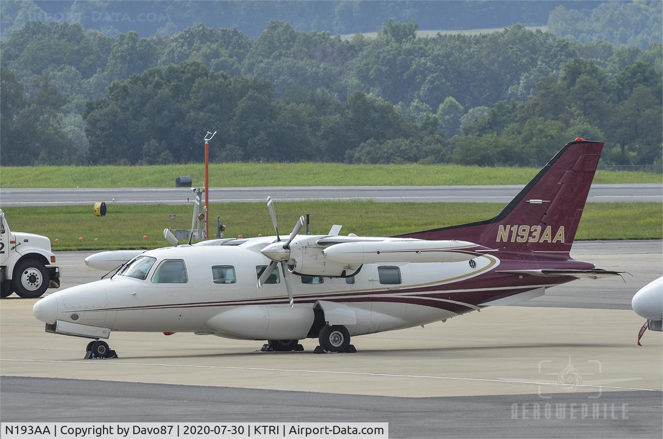 N193AA, 1979 Mitsubishi MU-2B-60 Marquise C/N 741SA, Parked at Tri-Cities Airport (KTRI) 30Jul20