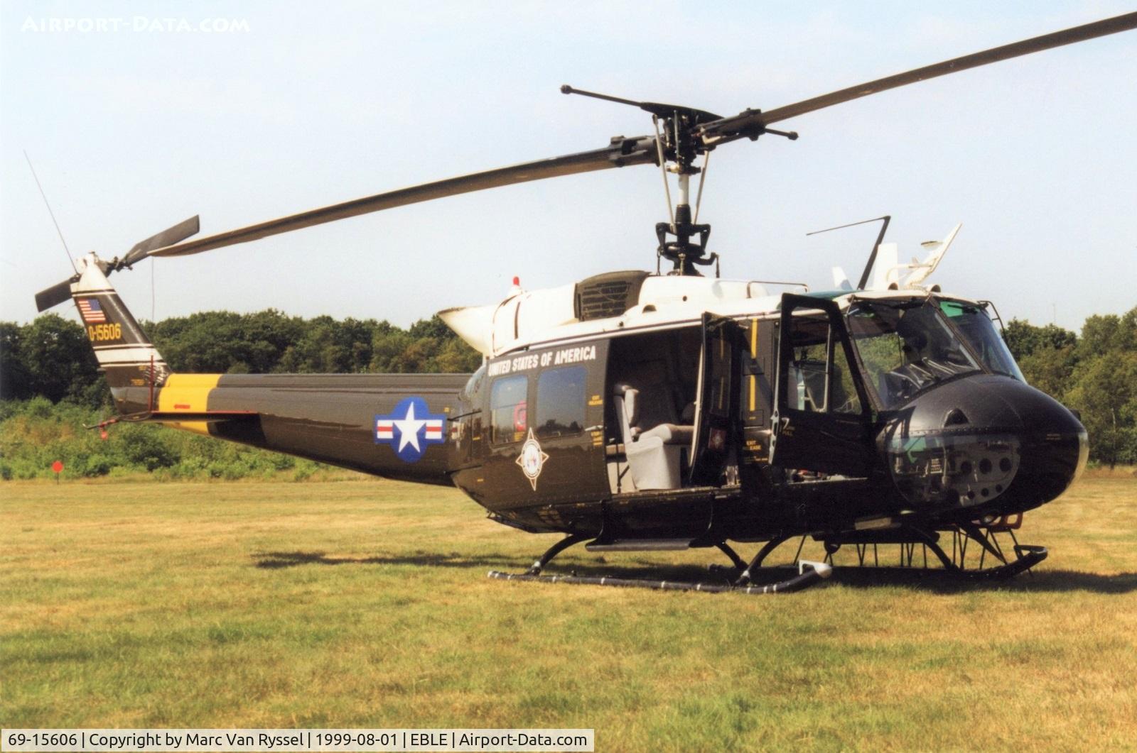 69-15606, 1969 Bell UH-1H Iroqouis C/N 11894, Sanicole Airshow 1999.