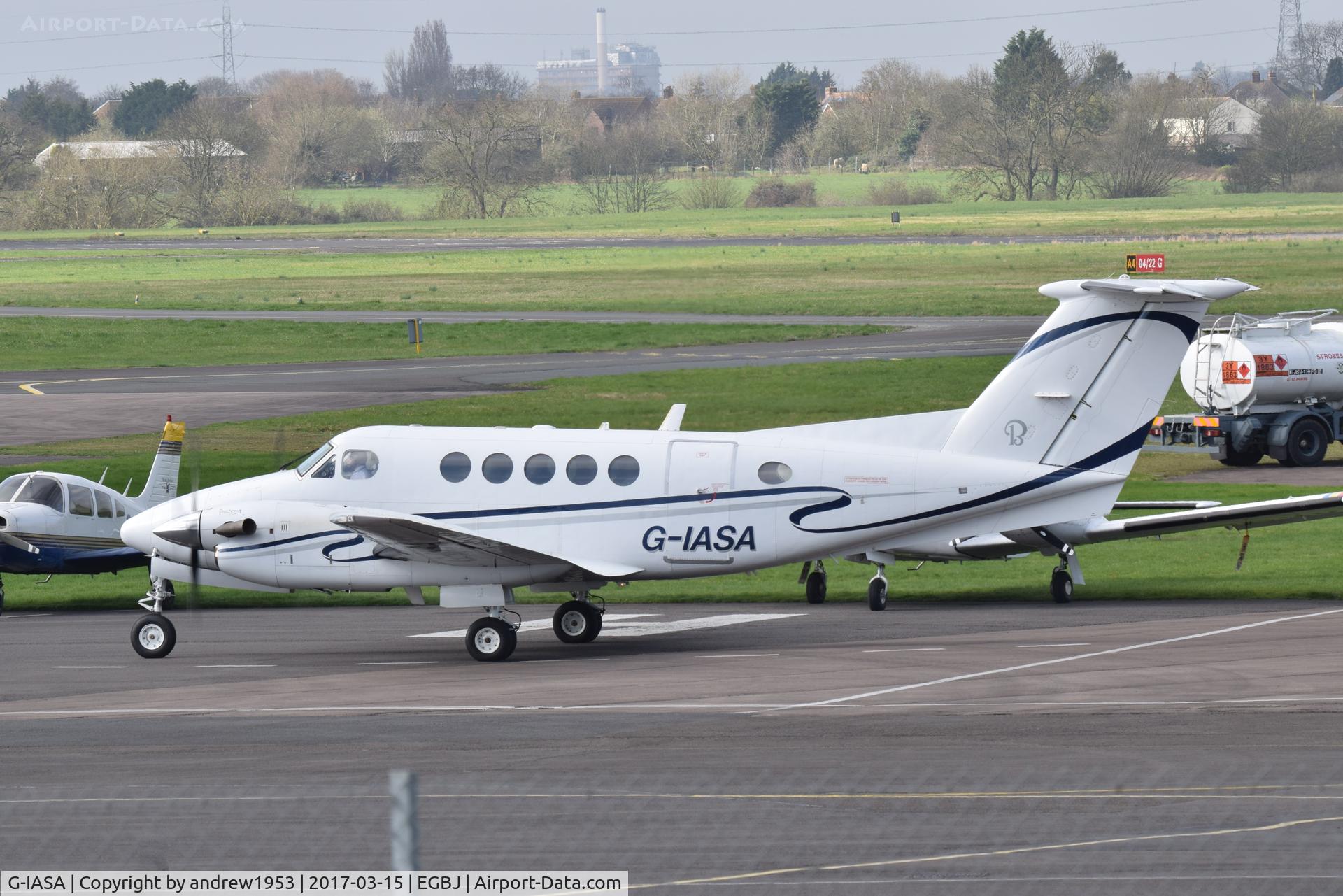 G-IASA, 1999 Raytheon B200 King Air C/N BB-1698, G-IASA at Gloucestershire Airport.