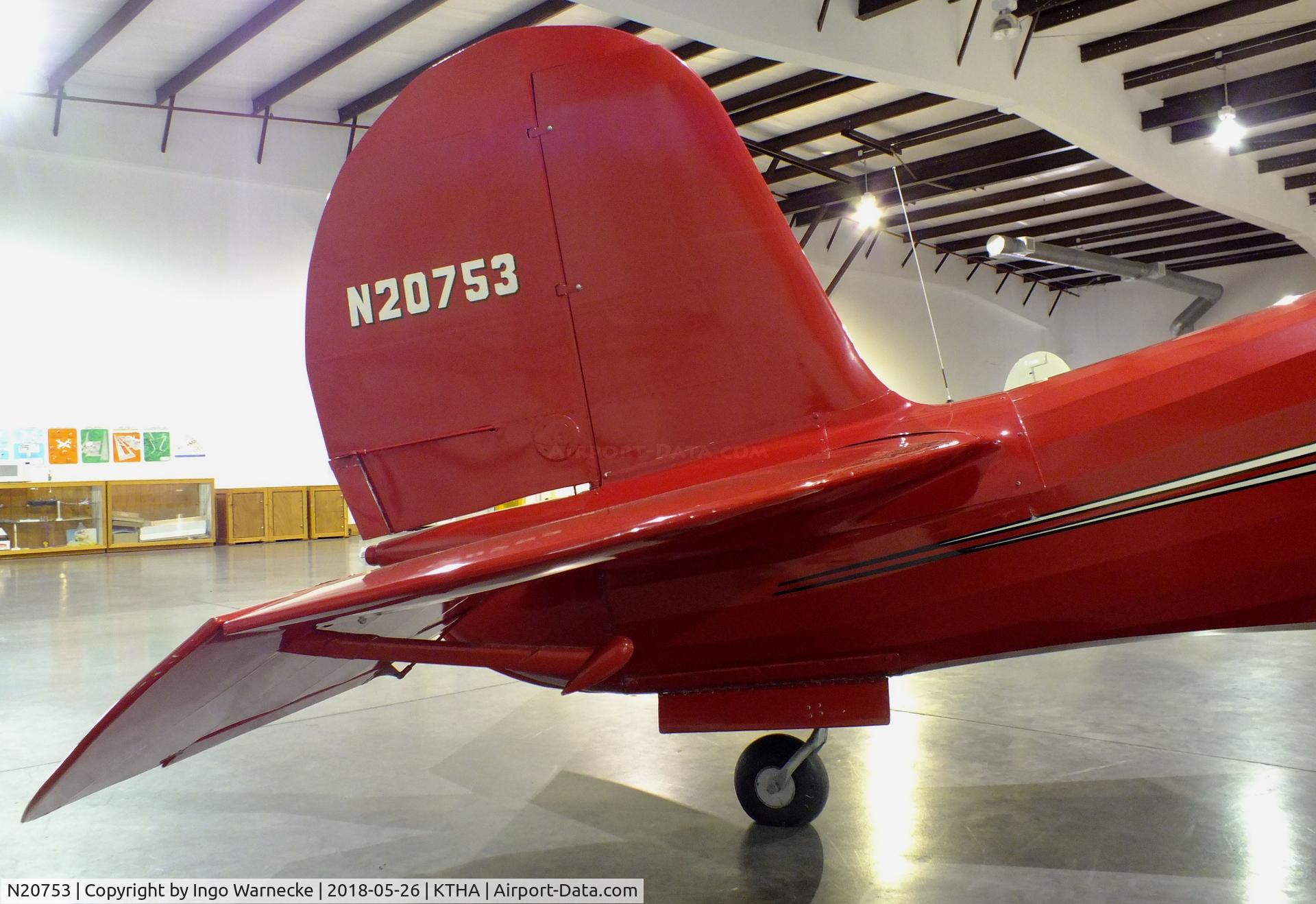 N20753, 1940 Beech D17S Staggerwing C/N 395, Beechcraft D17S Staggerwing at the Beechcraft Heritage Museum, Tullahoma TN