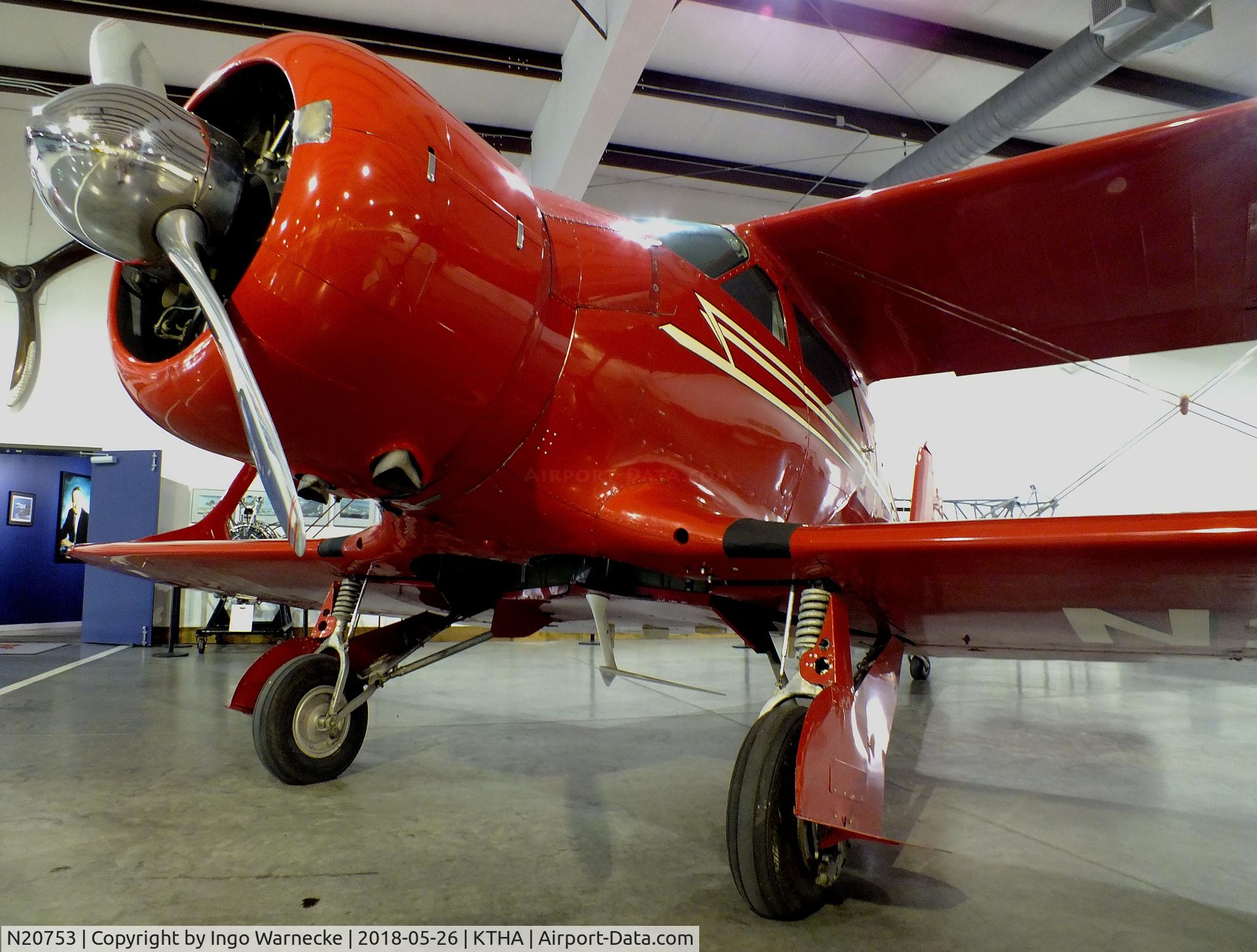 N20753, 1940 Beech D17S Staggerwing C/N 395, Beechcraft D17S Staggerwing at the Beechcraft Heritage Museum, Tullahoma TN