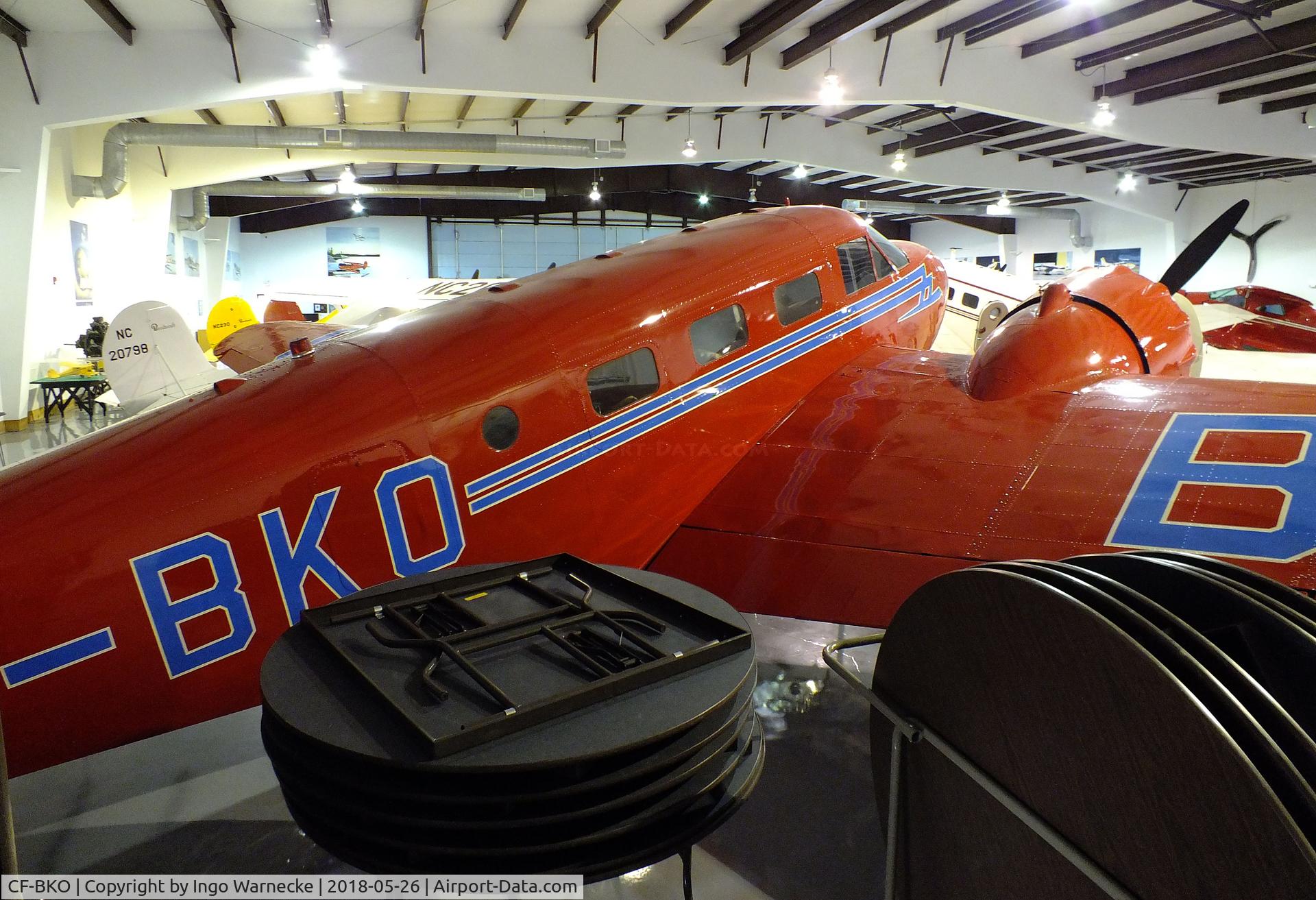 CF-BKO, 1938 Beechcraft S18D C/N 178, Beechcraft S18D Twin Beech at the Beechcraft Heritage Museum, Tullahoma TN