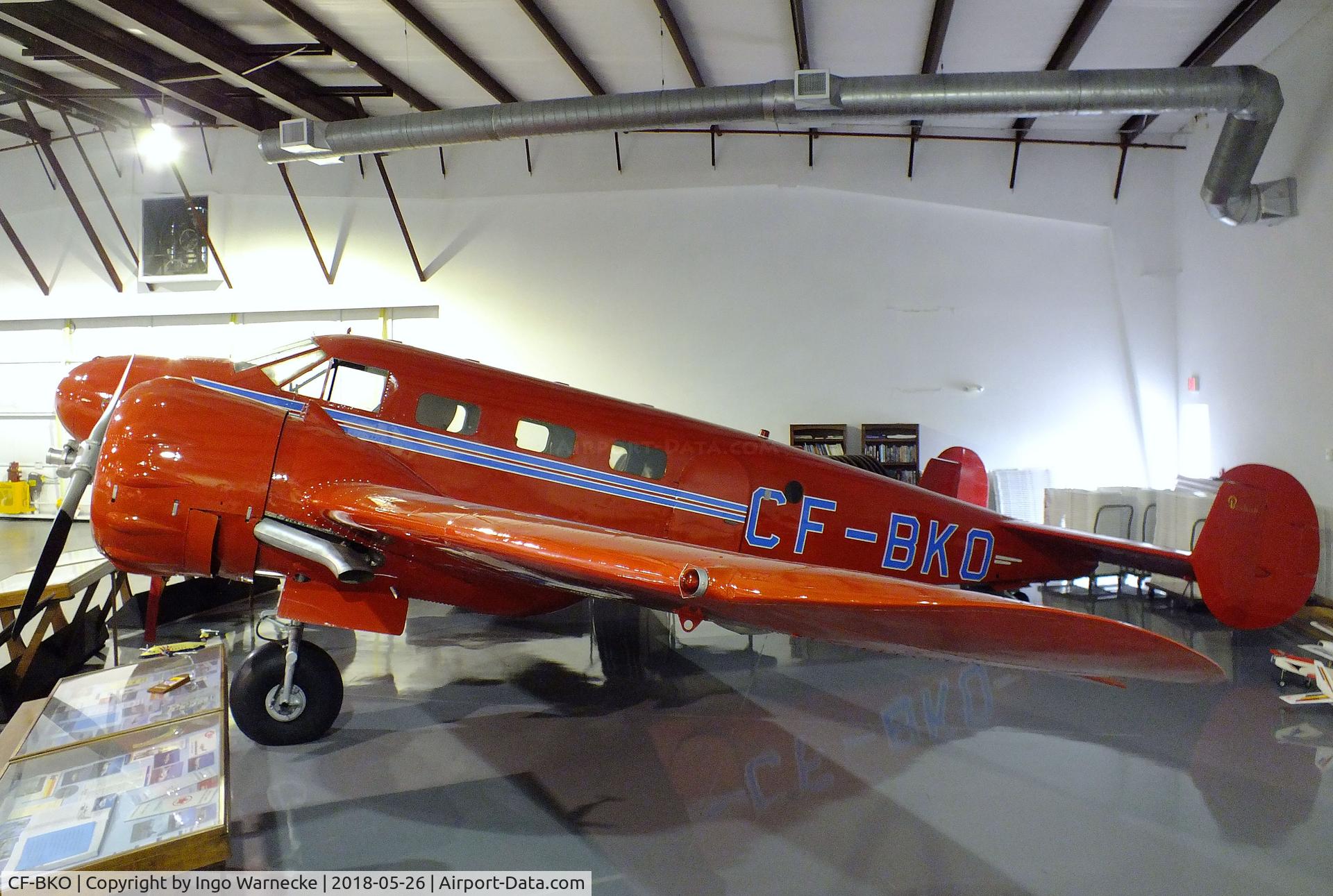 CF-BKO, 1938 Beechcraft S18D C/N 178, Beechcraft S18D Twin Beech at the Beechcraft Heritage Museum, Tullahoma TN