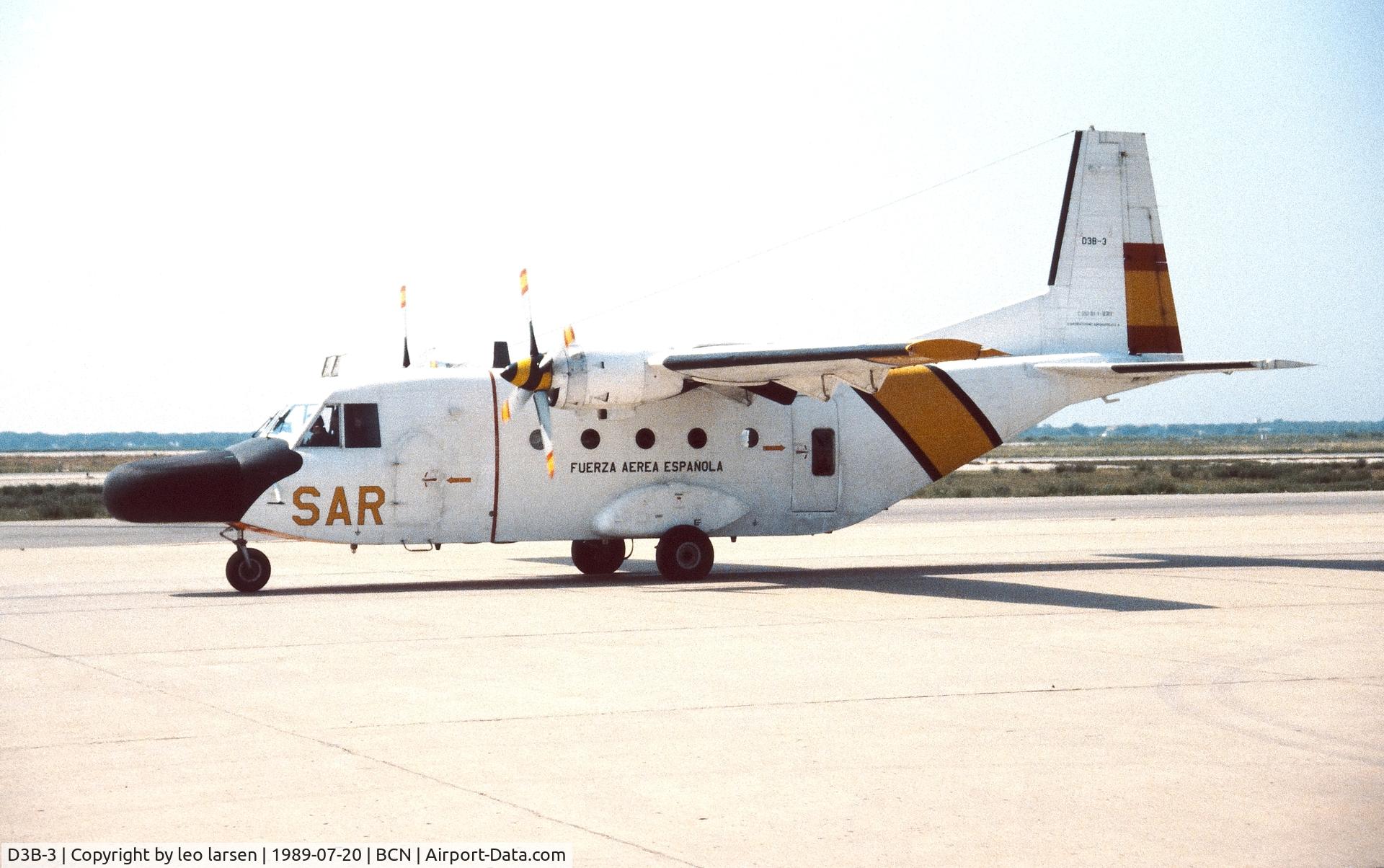 D3B-3, 1982 CASA C-212-200 Aviocar C/N S1-1-239, Barcelona 20.7.1989
