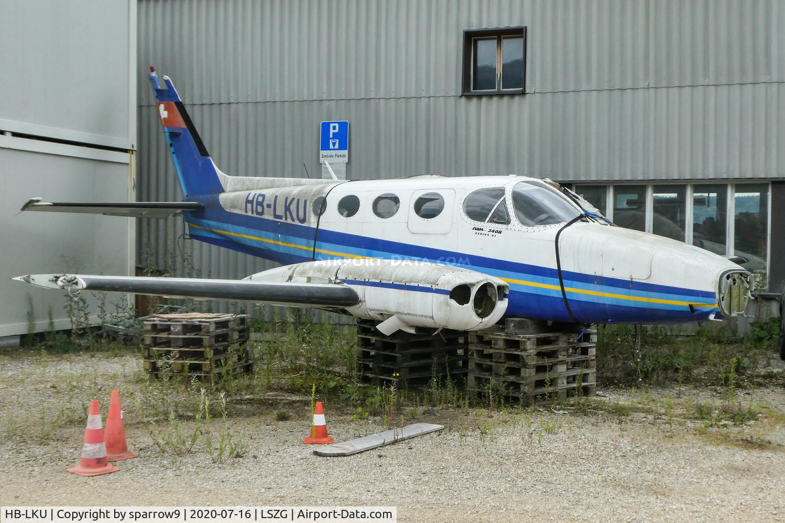 HB-LKU, 1978 Cessna 340A C/N 340A0493, It will never fly again? HB-registered from 1979-02-23 until 2029-09-27. Has been broken-up.