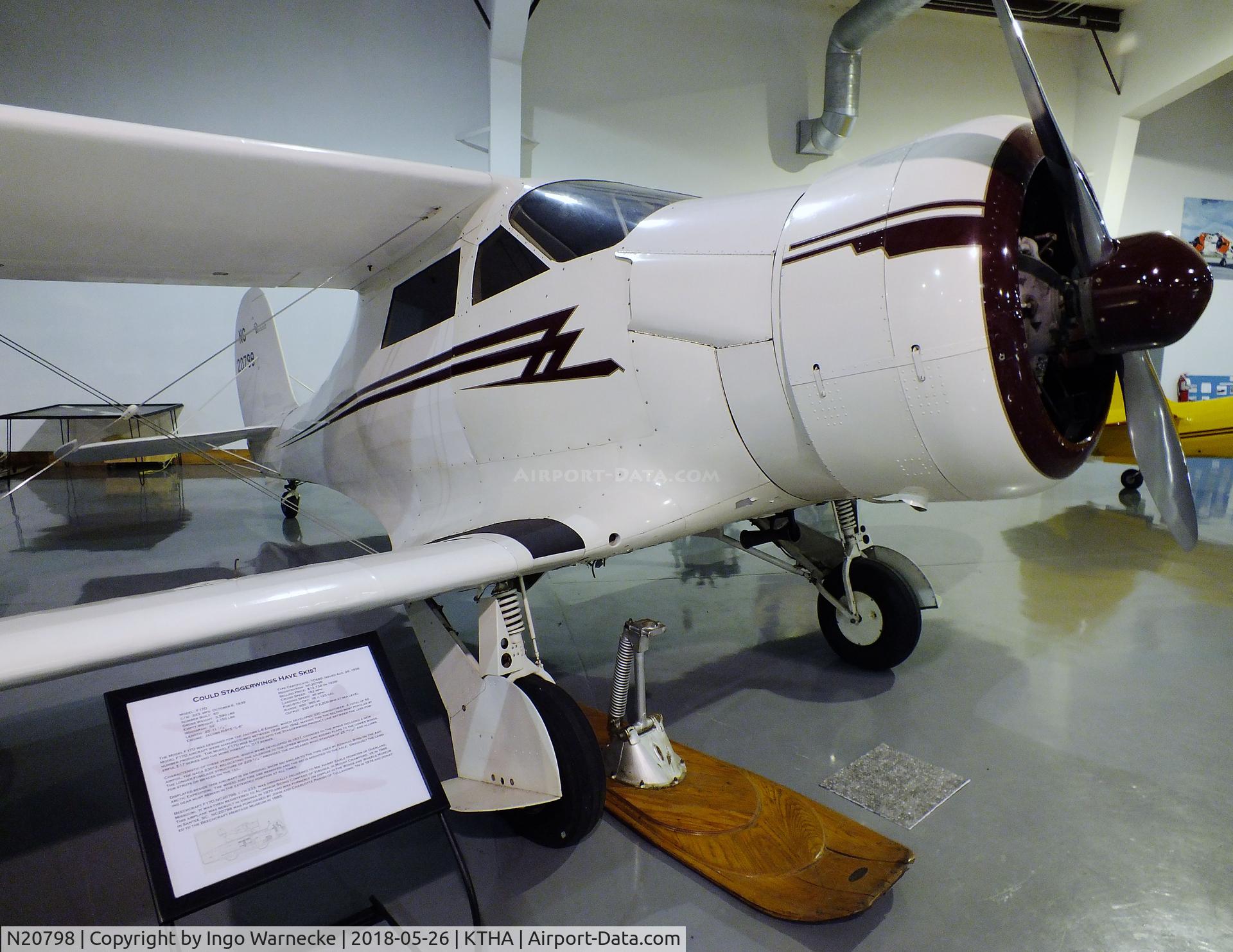 N20798, 1939 Beech F17D Staggerwing C/N 333, Beechcraft F17D Staggerwing at the Beechcraft Heritage Museum, Tullahoma TN
