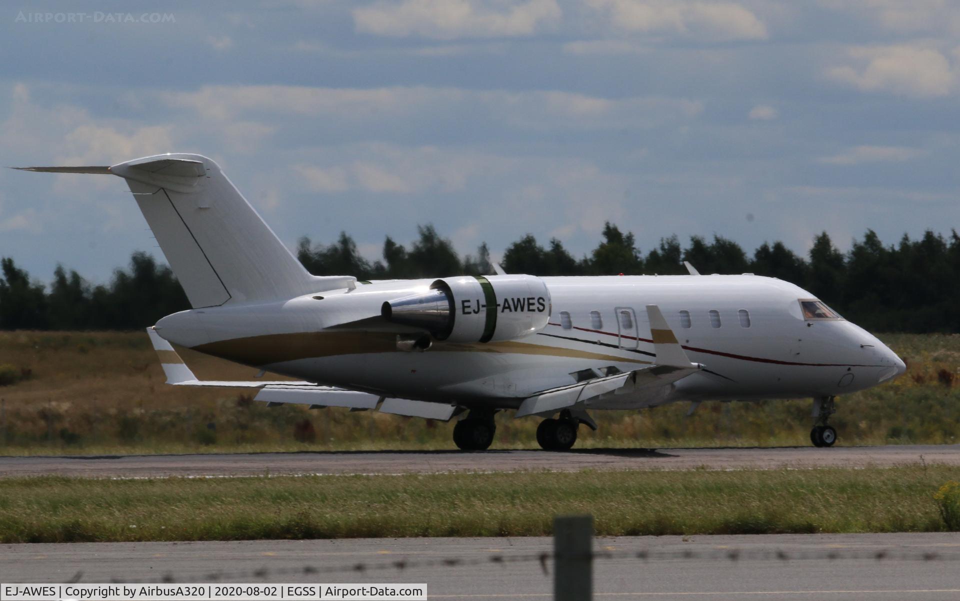 EJ-AWES, 2014 Bombardier Challenger 605 (CL-600-2B16) C/N 5966, Arriving at STN