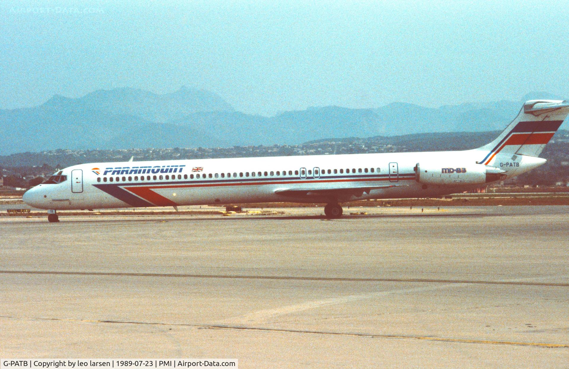 G-PATB, 1987 McDonnell Douglas MD-83 (DC-9-83) C/N 49400, Palma de Mallorca 23.7.1989