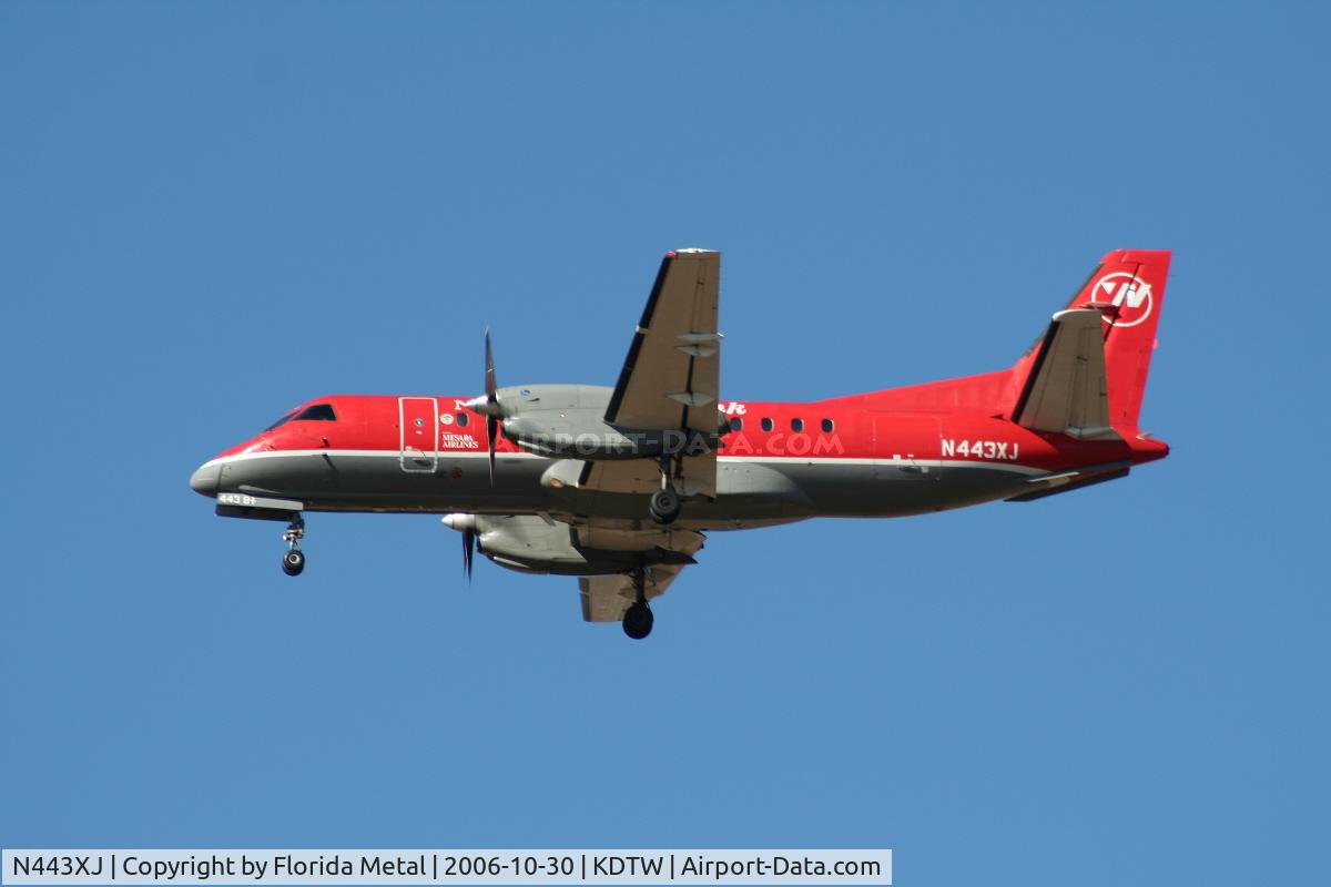 N443XJ, 1998 Saab 340B C/N 340B-443, DTW 2006