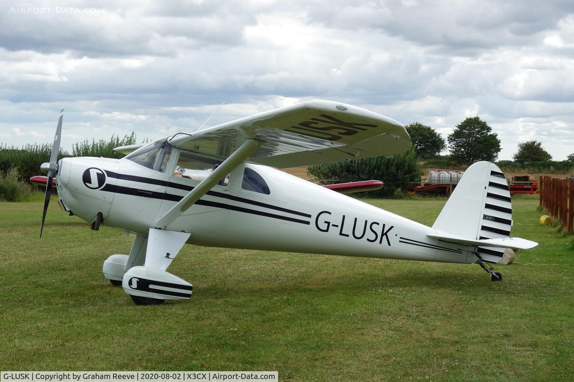 G-LUSK, 1947 Luscombe 8F Silvaire C/N 3795, Parked at Northrepps.