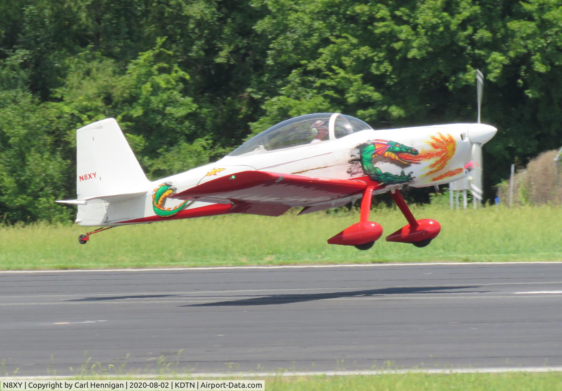 N8XY, 2002 Vans RV-8 C/N 80342, Landing runway 14 at Shreveport Downtown Airport