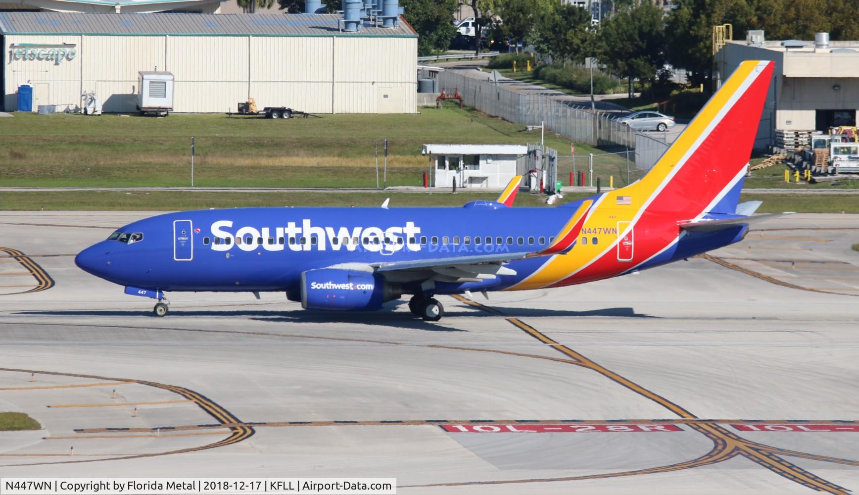 N447WN, 2003 Boeing 737-7H4 C/N 33720, FLL 2018