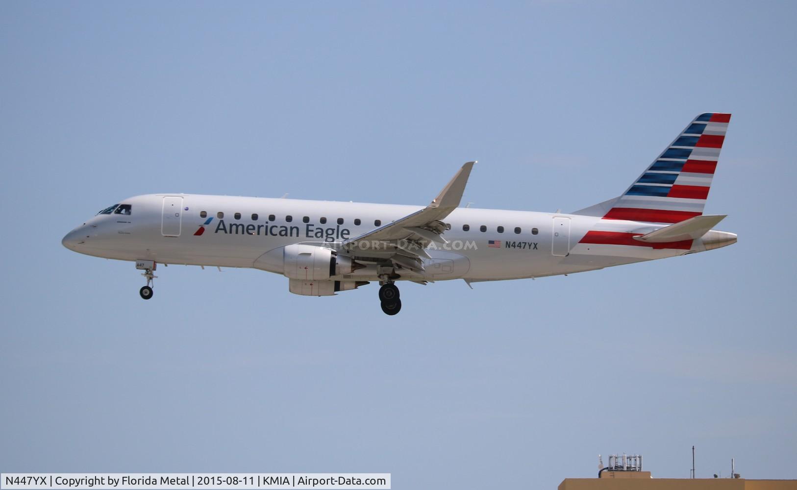 N447YX, 2015 Embraer 175LR (ERJ-170-200LR) C/N 17000463, MIA 2015