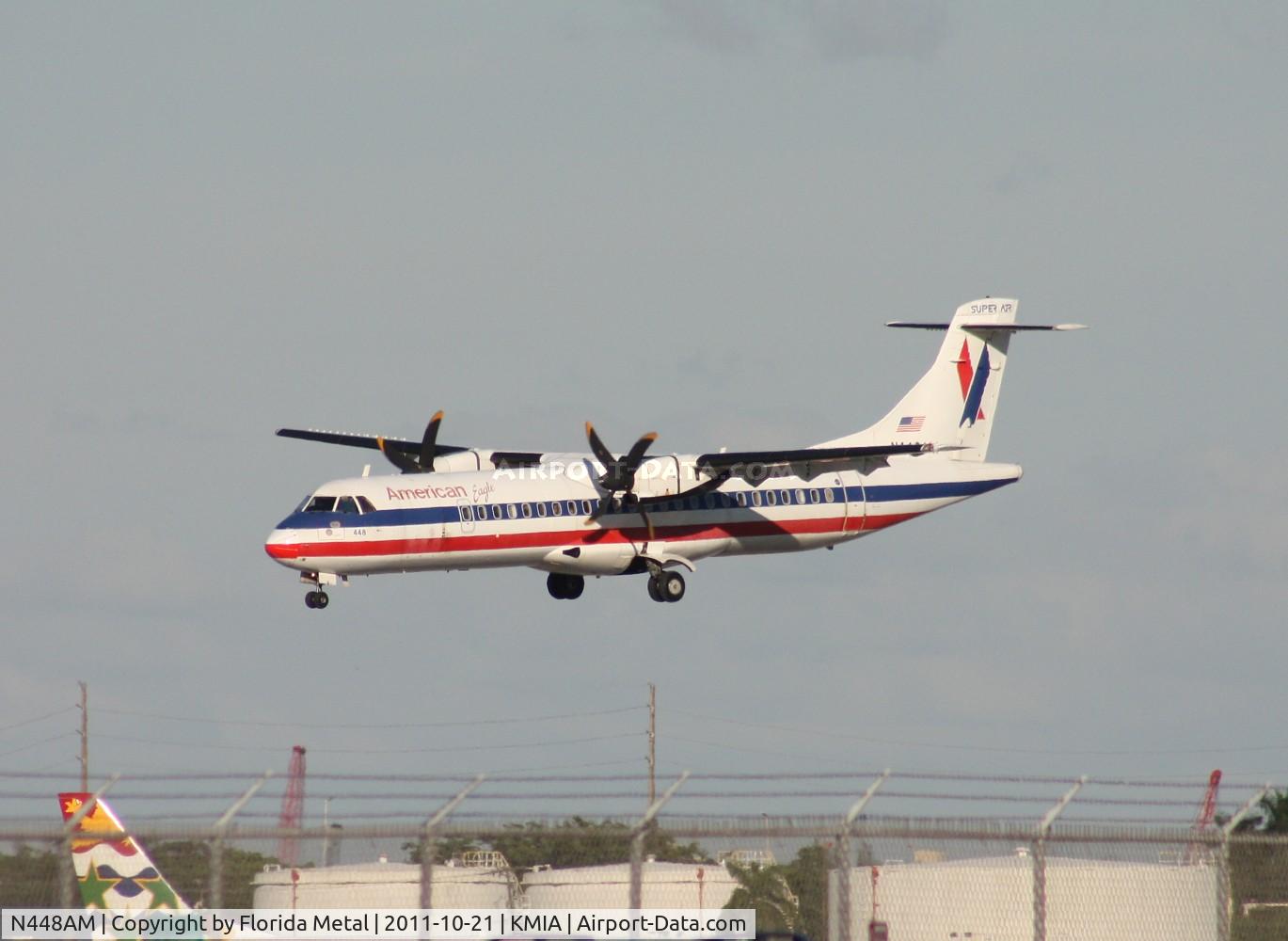 N448AM, 1995 ATR 72-212 C/N 448, MIA 2011